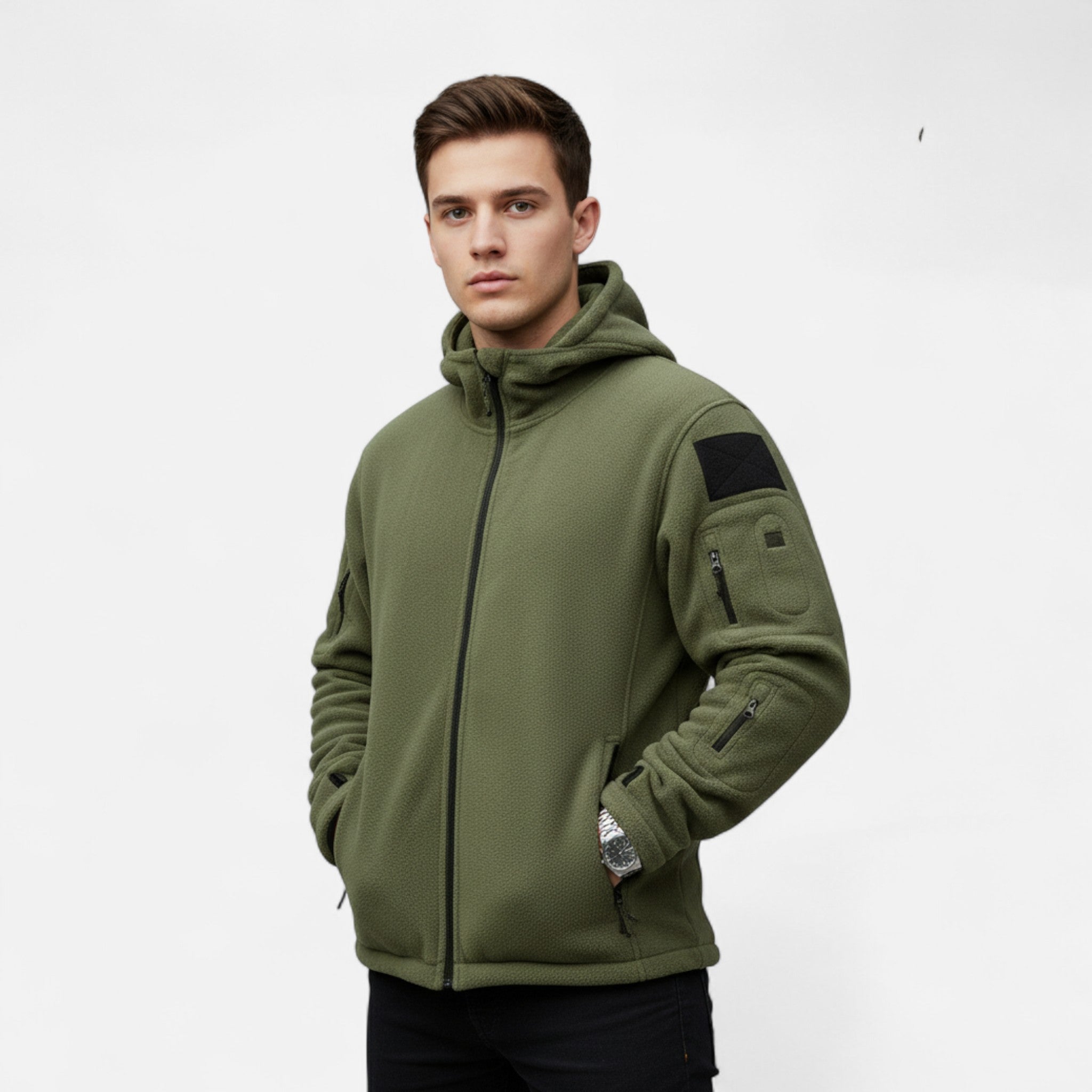 Ancienne Monde | Férfi kapucnis taktikai polárdzseki