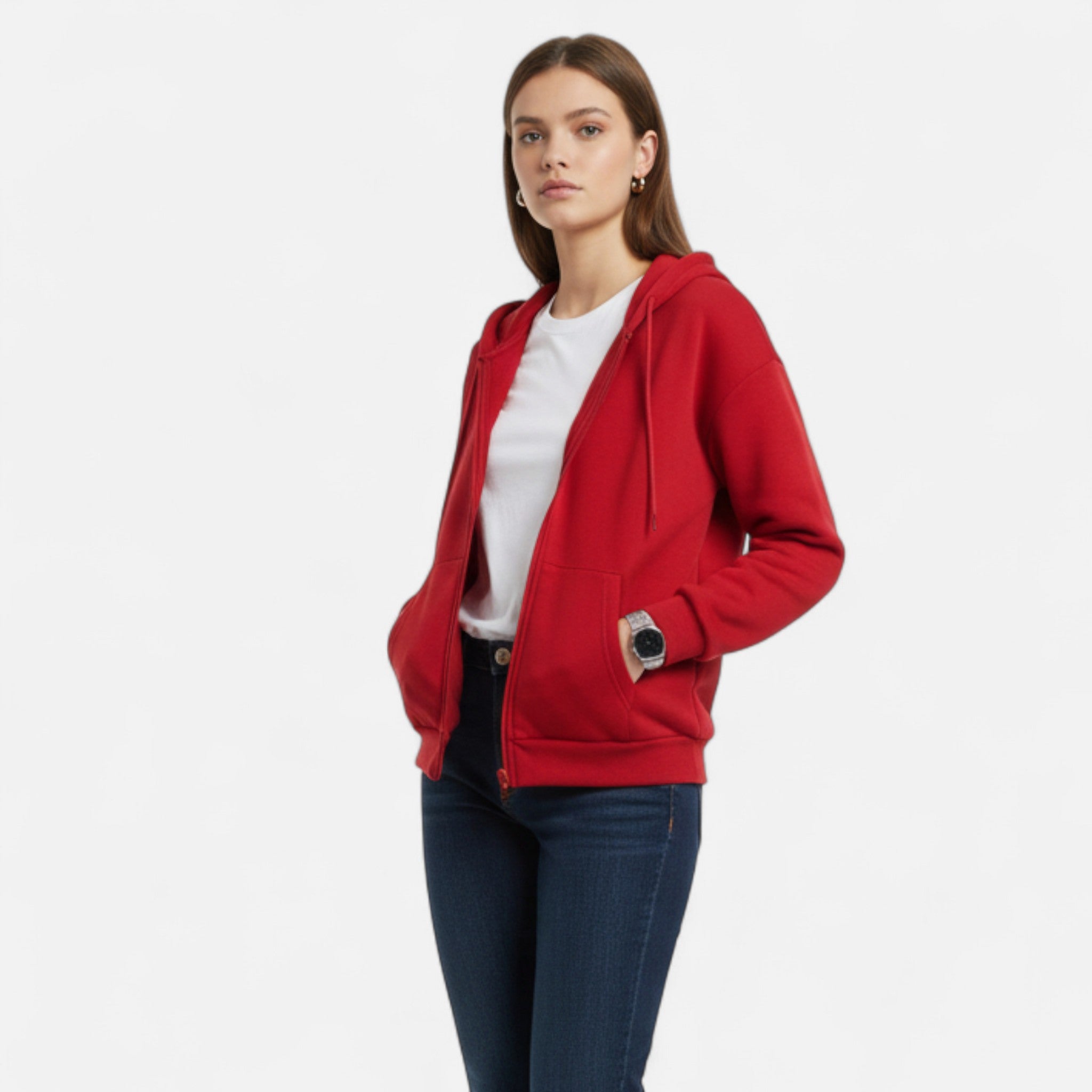 Ancienne Monde | Sweat com Capuz e Fecho de Correr Mulher