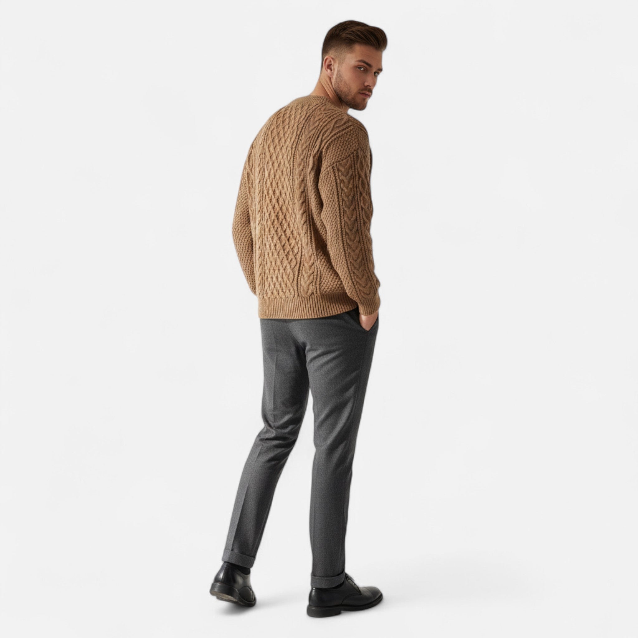 Ancienne Monde | Pull Homme Classique en Laine Premium