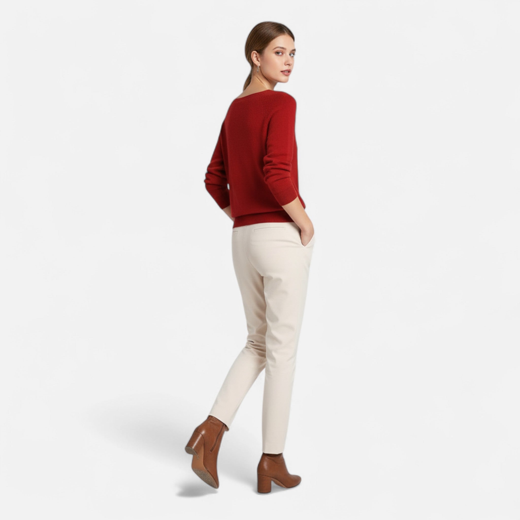 Ancienne Monde | Pull Femme Laine Mérinos Col Rond Intemporel