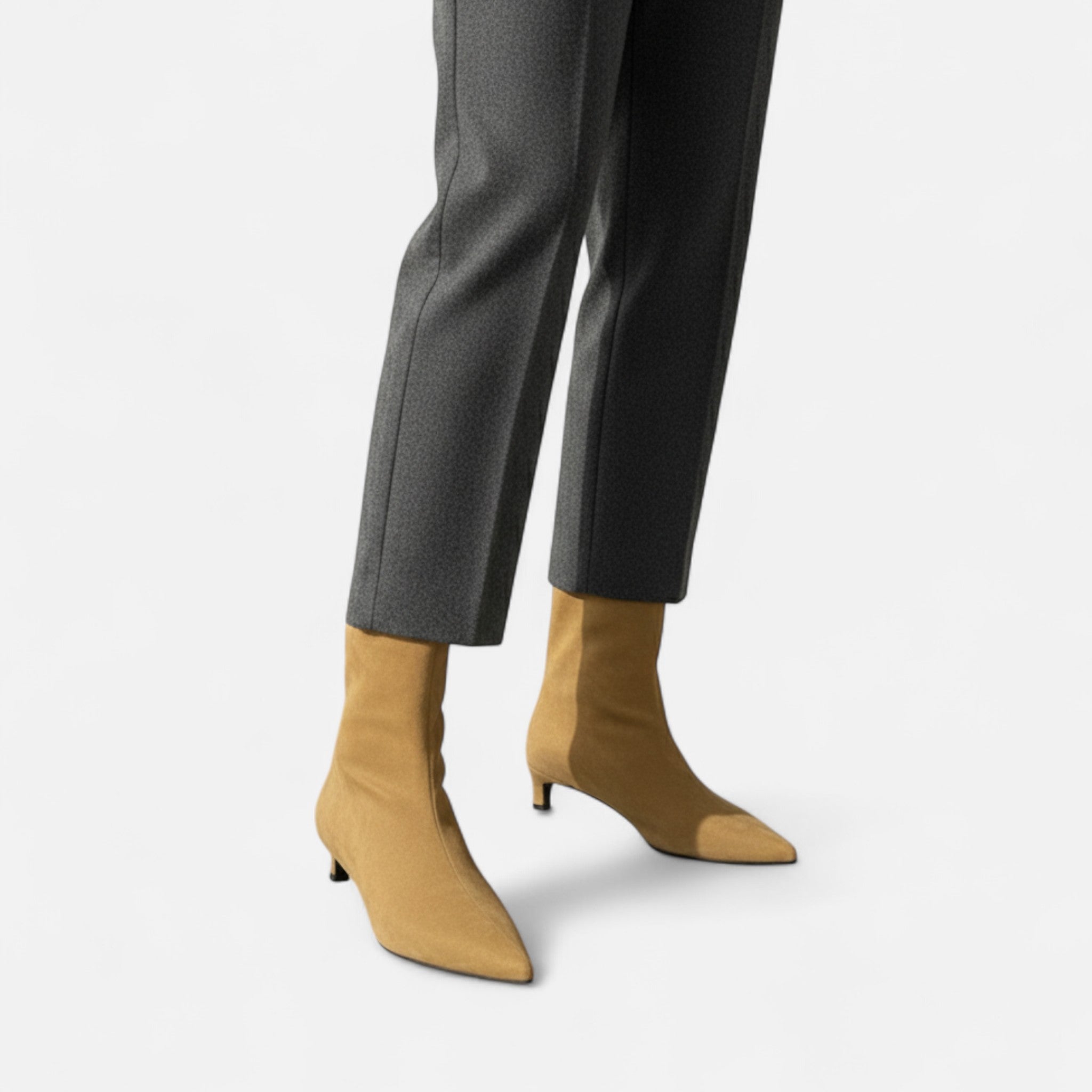 Ancienne Monde | Bottines Femme Pointues Talon Bas Vintage