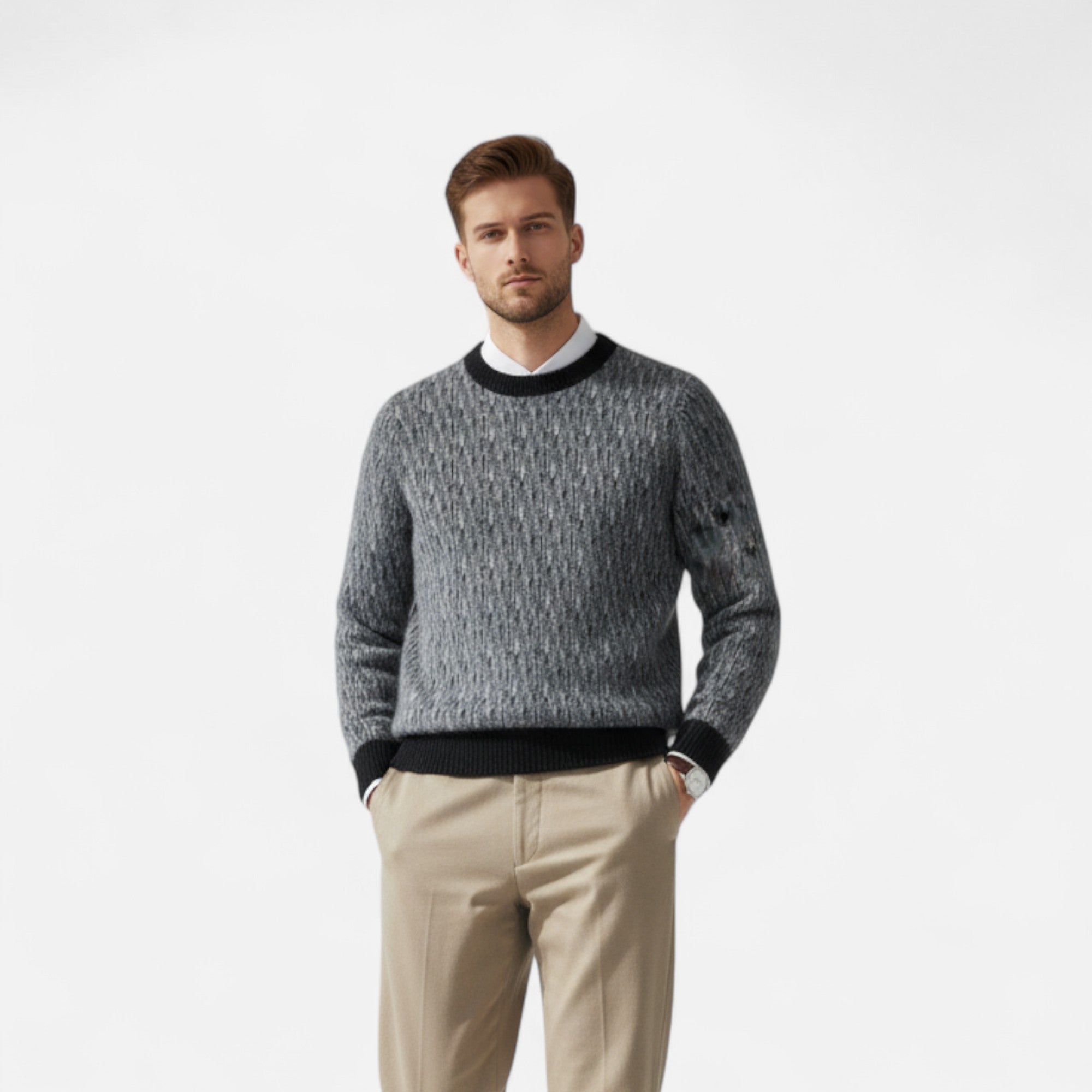 Ancienne Monde | Pull Homme Cachemire Col Rond Classique