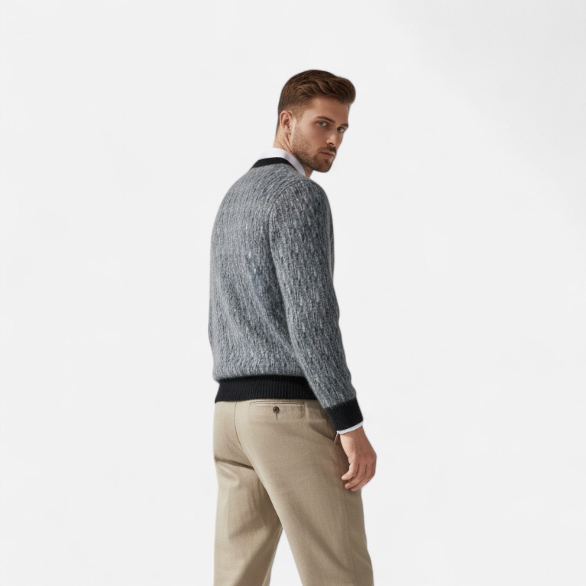 Ancienne Monde | Pull Homme Cachemire Col Rond Classique