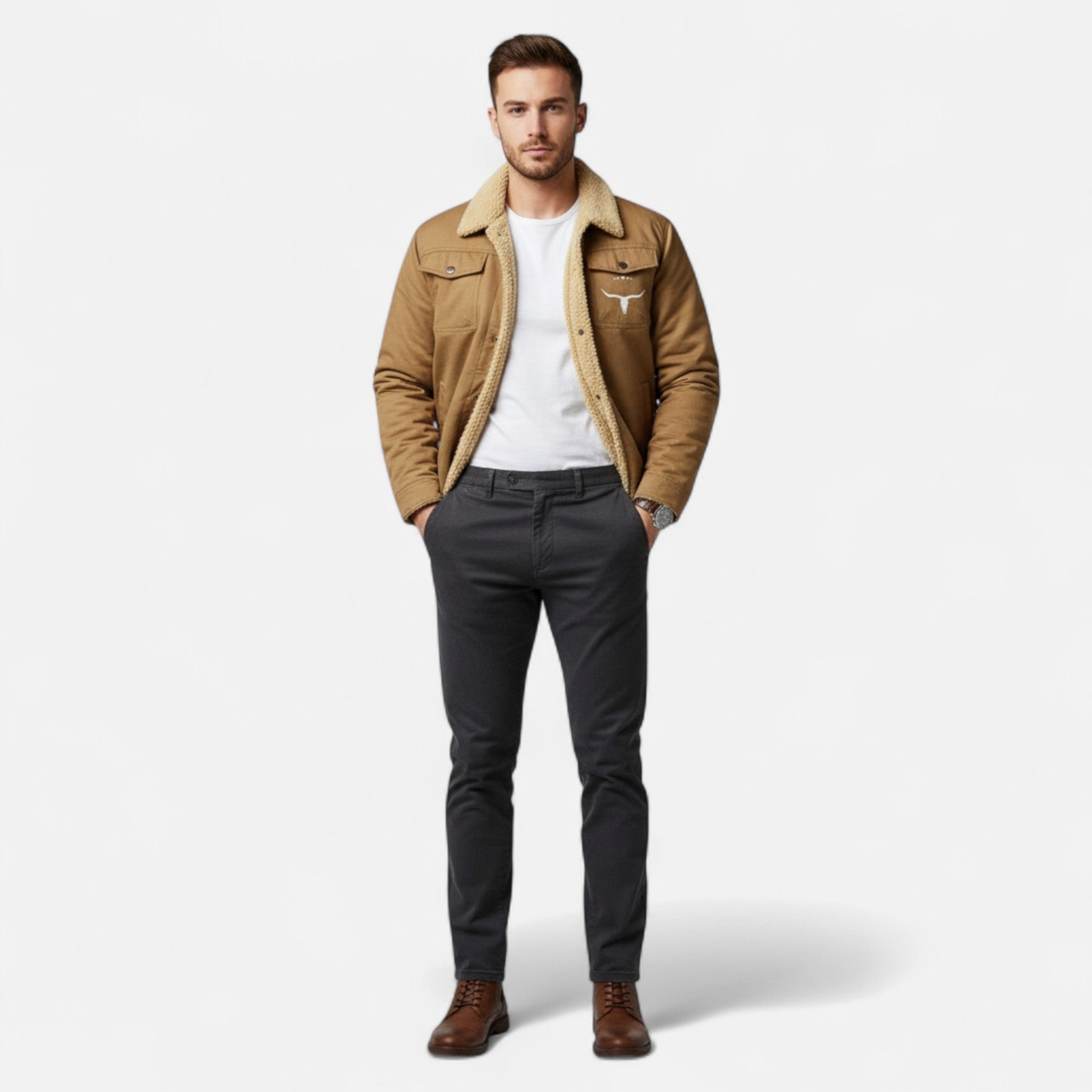 Ancienne Monde | Blouson Homme Bomber Vintage Élégance Premium