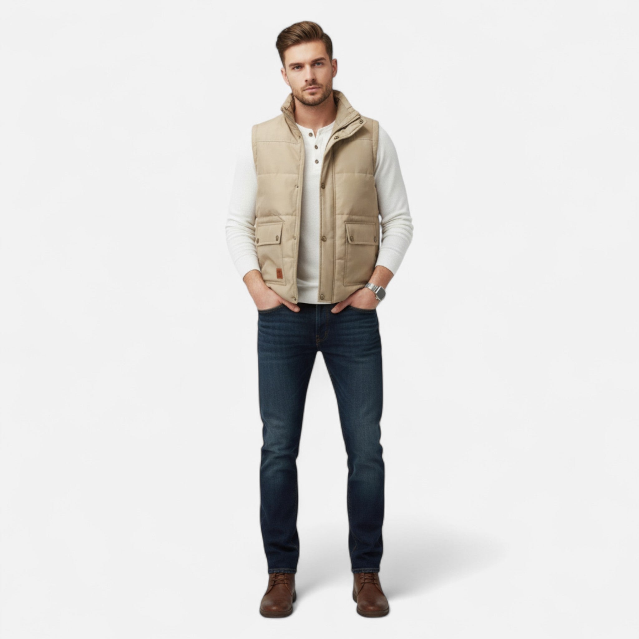 Ancienne Monde | Gilet Homme Sans Manches Élégance Intemporelle