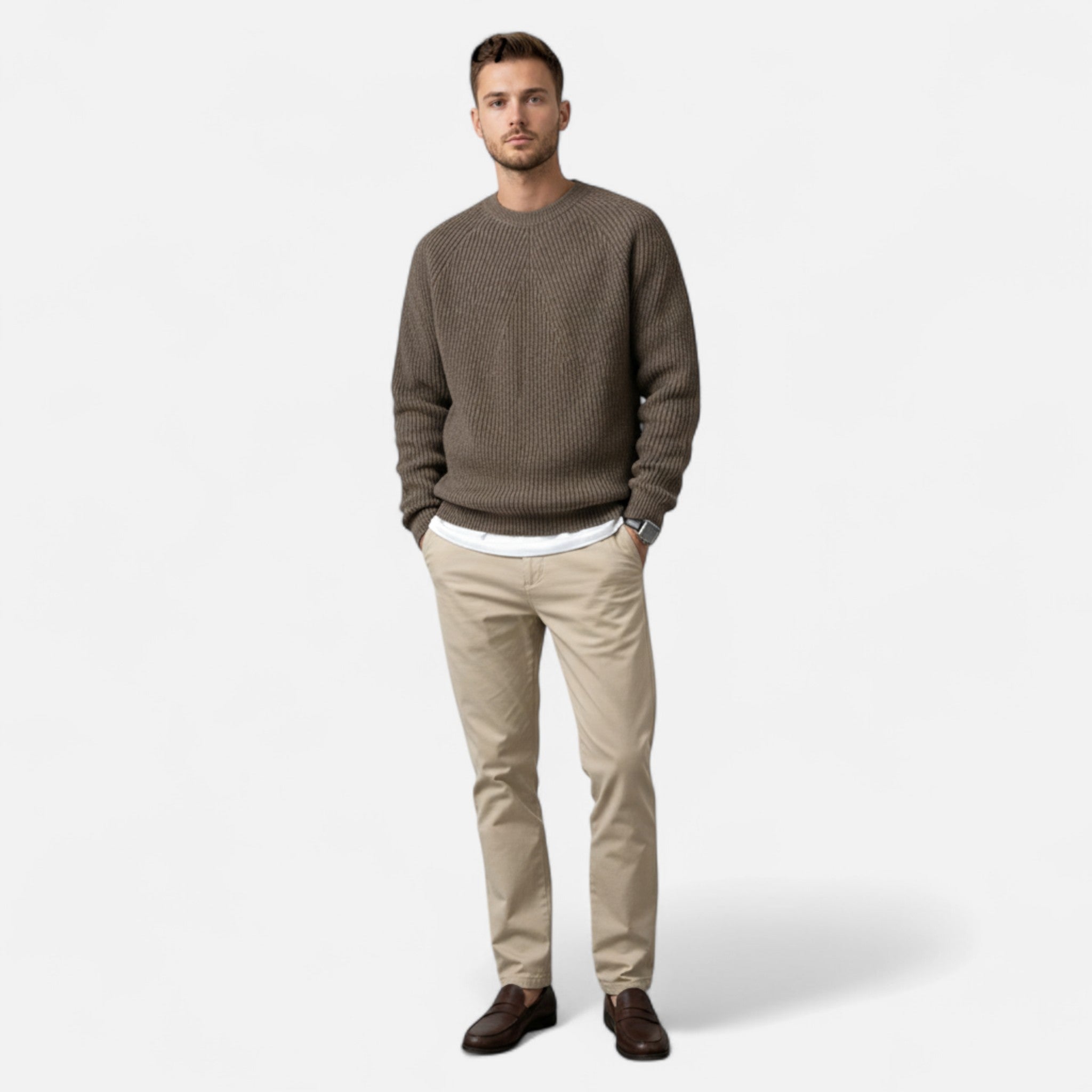 Ancienne Monde | Pull Homme Maille Décontractée Intemporelle