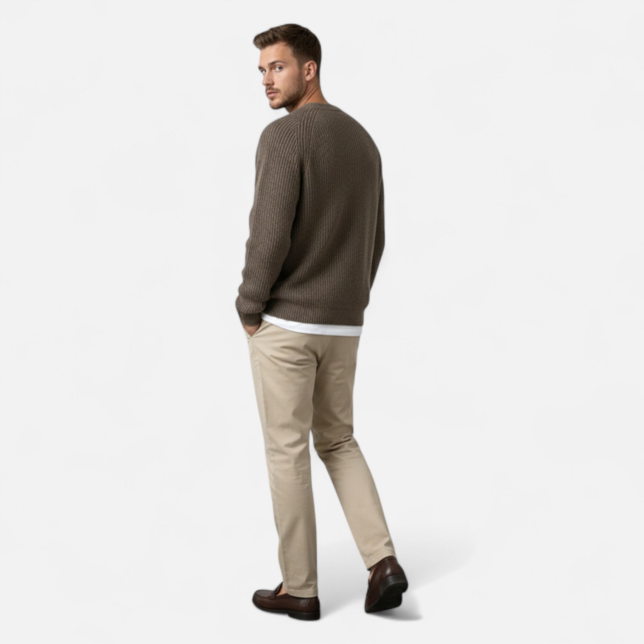 Ancienne Monde | Pull Homme Maille Décontractée Intemporelle