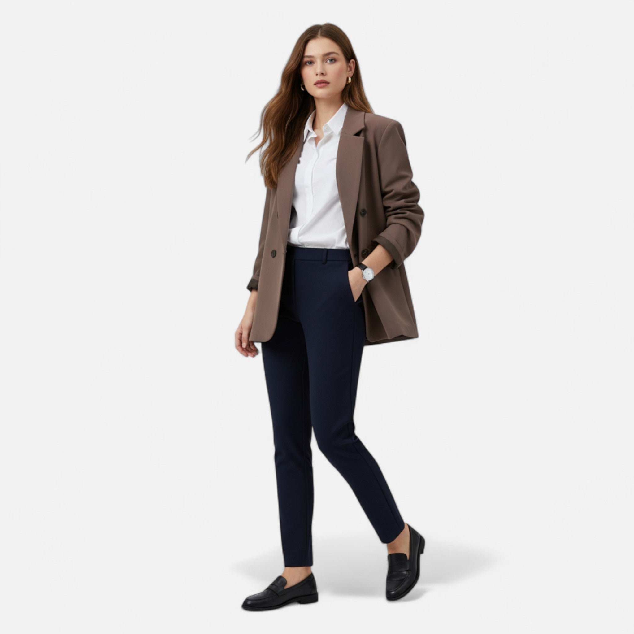 Ancienne Monde | Blazer Femme Ample Élégance Décontractée