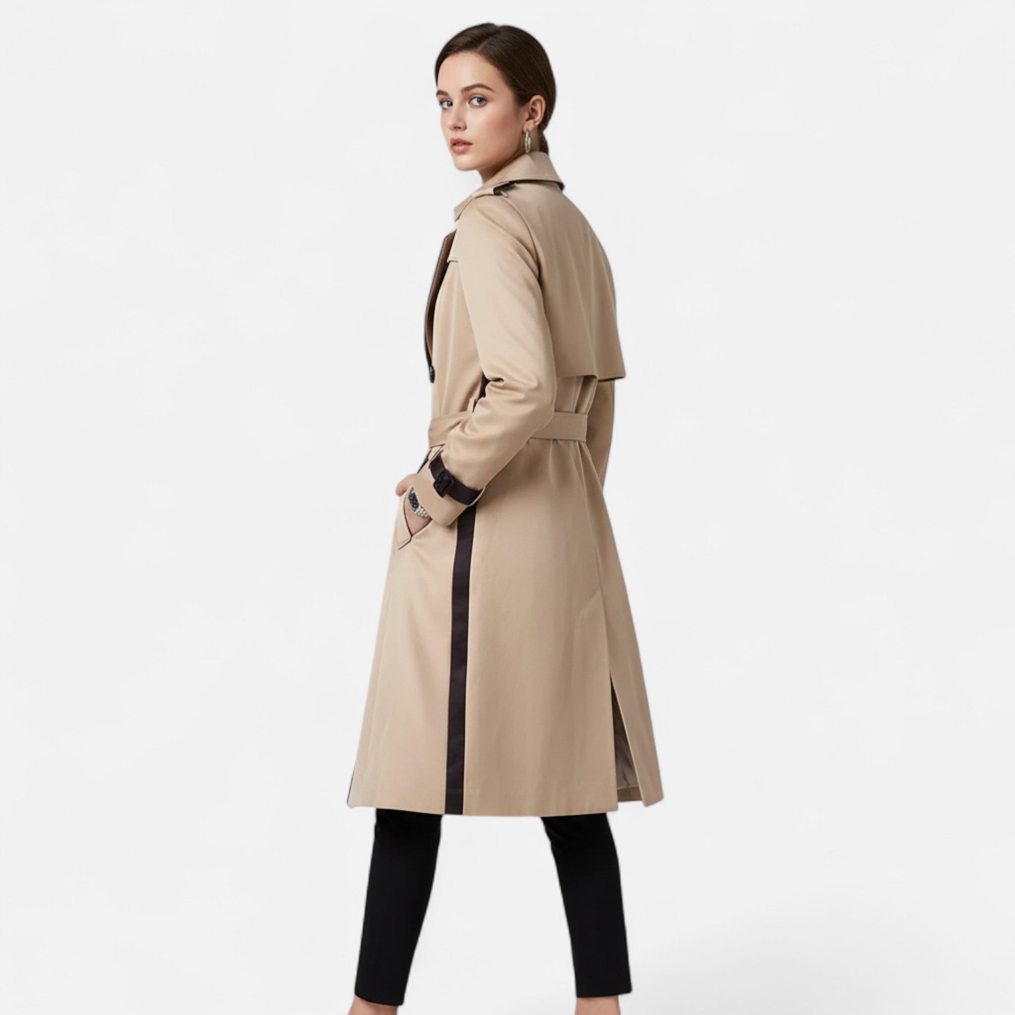 Ancienne Monde | Trench Long Femme Élégance Intemporelle Imperméable