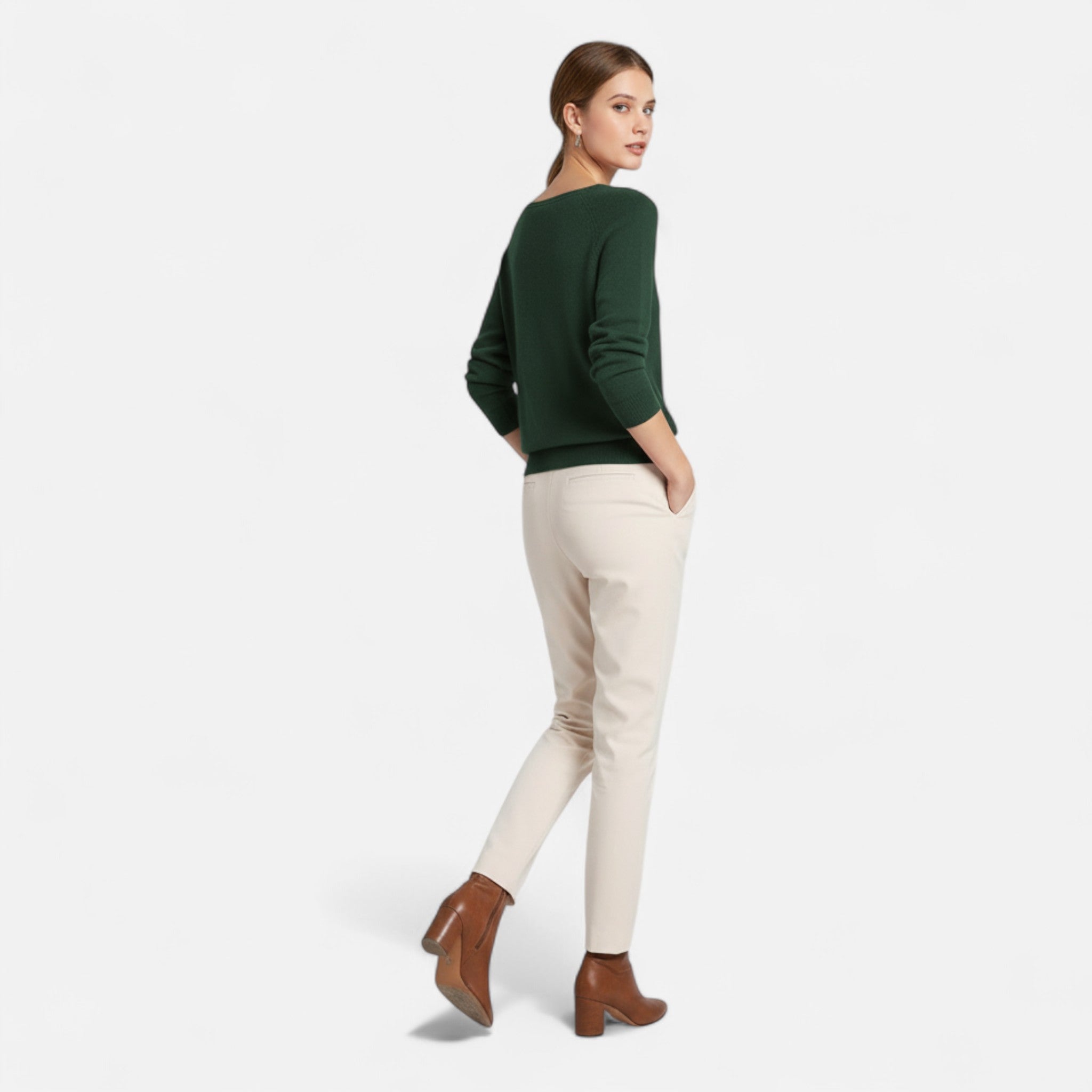 Ancienne Monde | Pull Femme Laine Mérinos Col Rond Intemporel