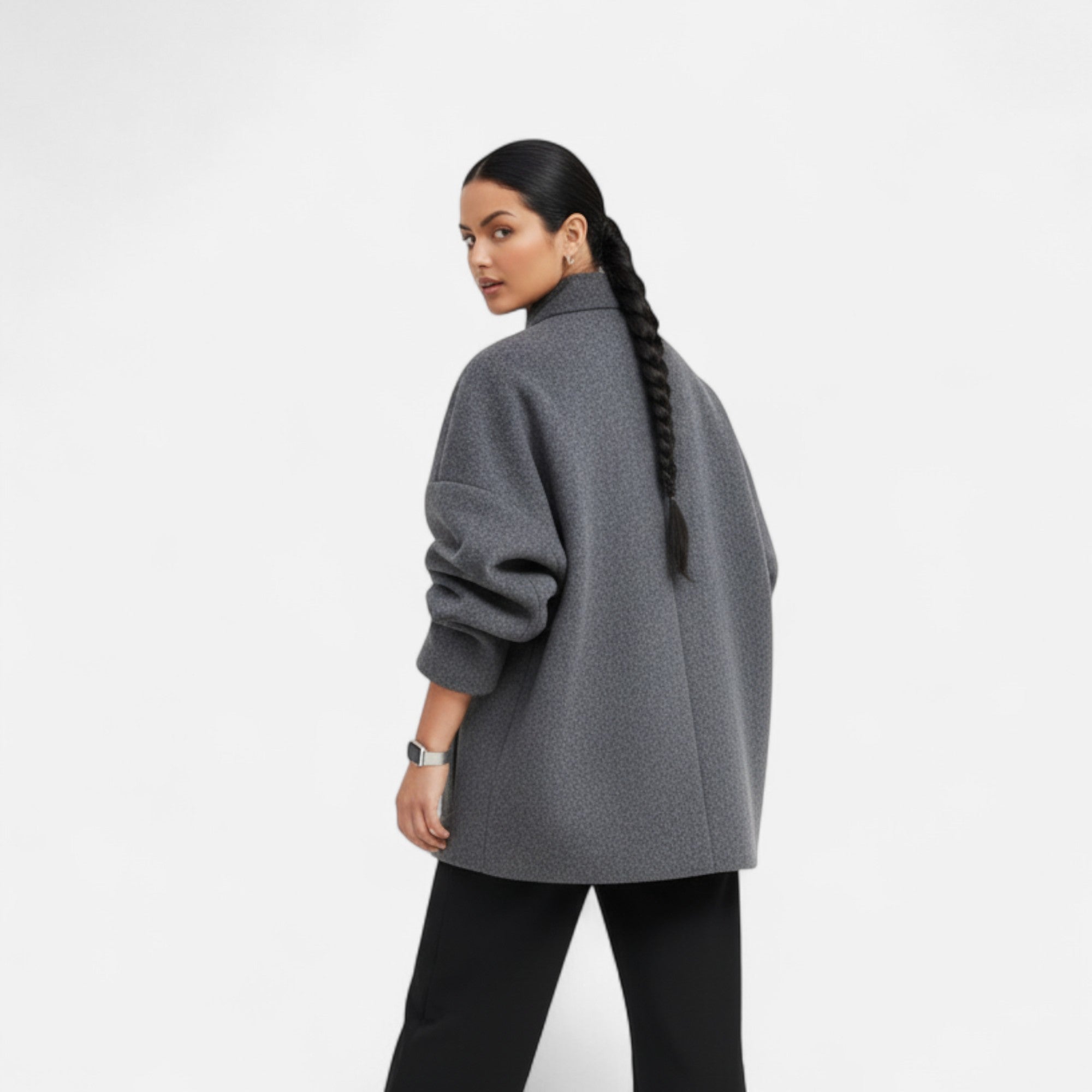 Ancienne Monde | Manteau Court Femme Col Haut Chic