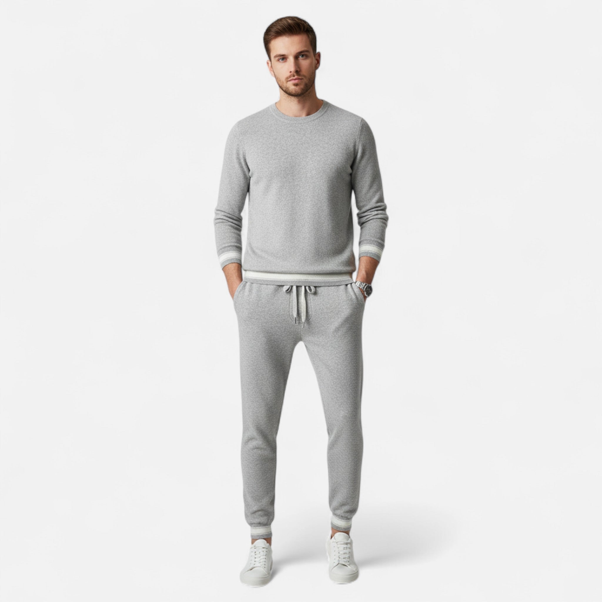 Ancienne Monde | Ensemble Homme Cachemire Pull & Pantalon