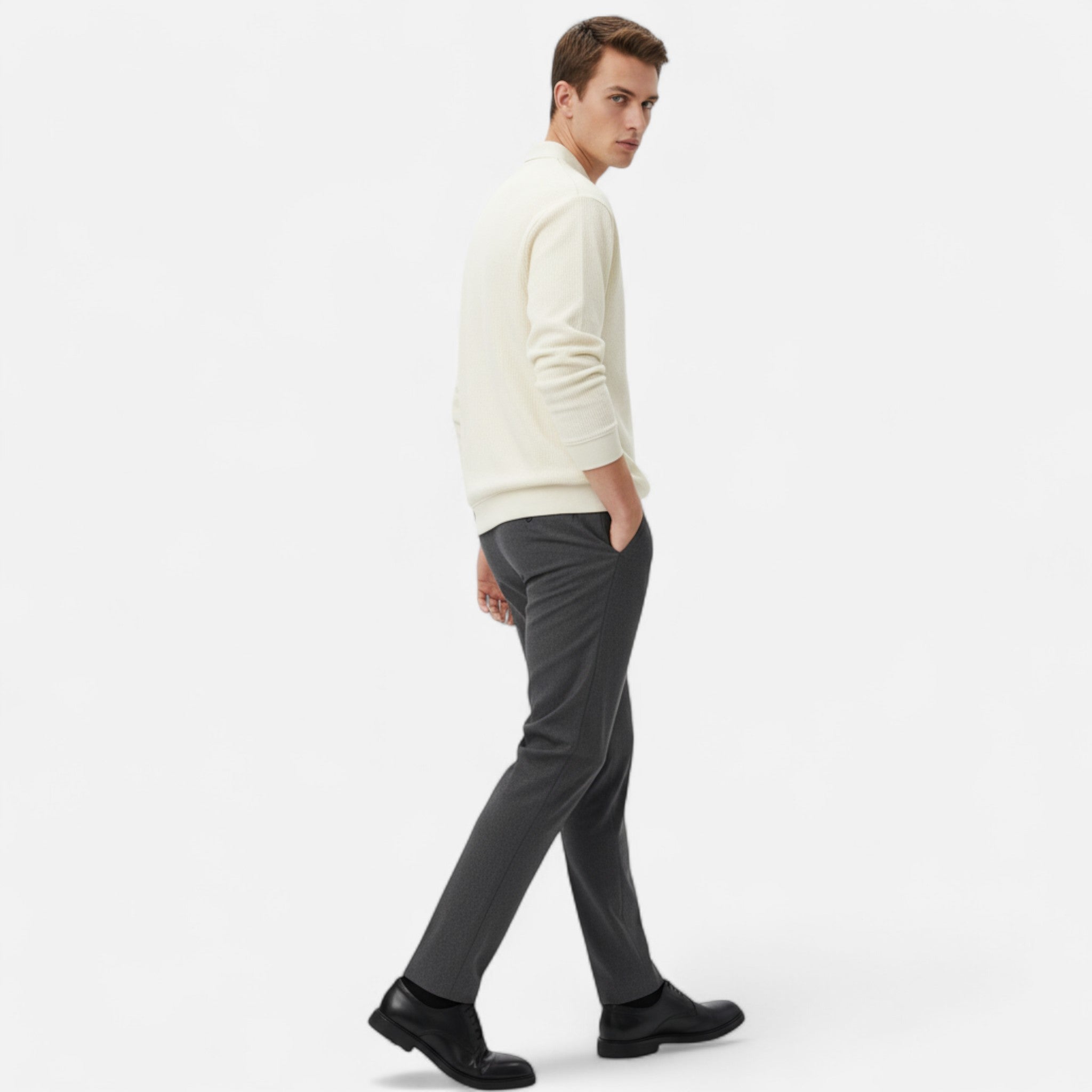 Ancienne Monde | Polo Homme Manches Longues Style Héritage