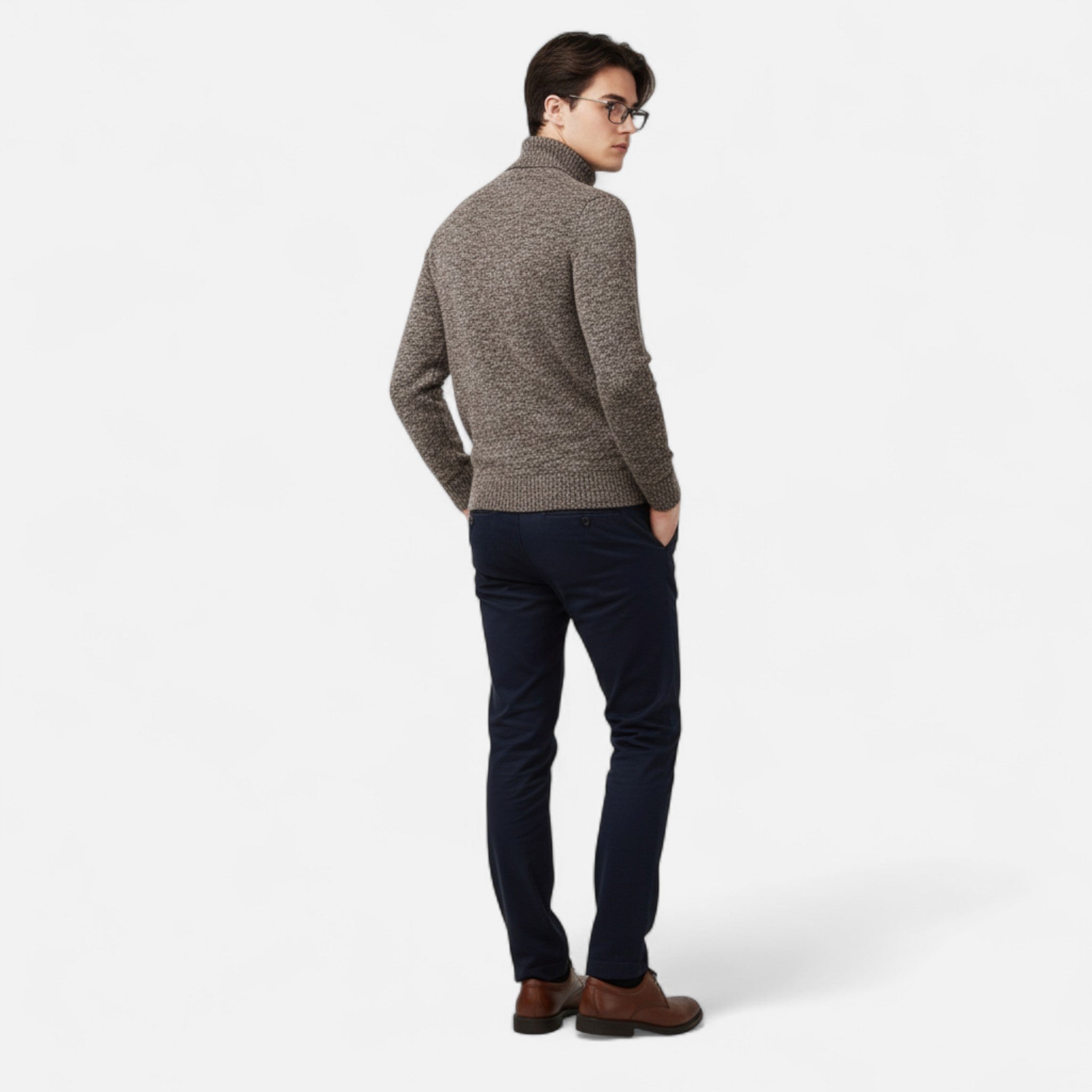 Ancienne Monde | Camisola Polar Homem Gola Alta Slim Fit