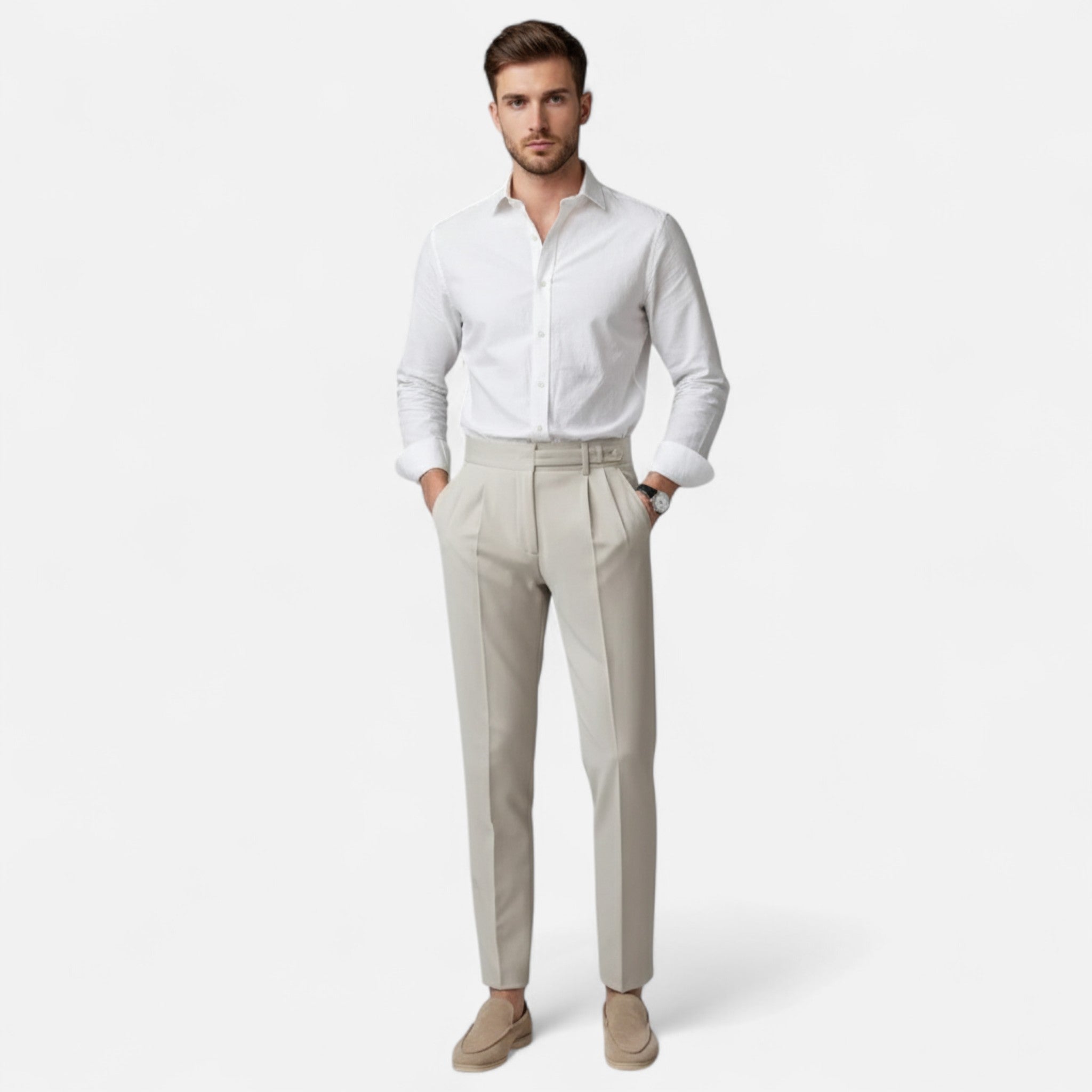 Ancienne Monde | Pantalon Homme Style Italien Élégance Intemporelle