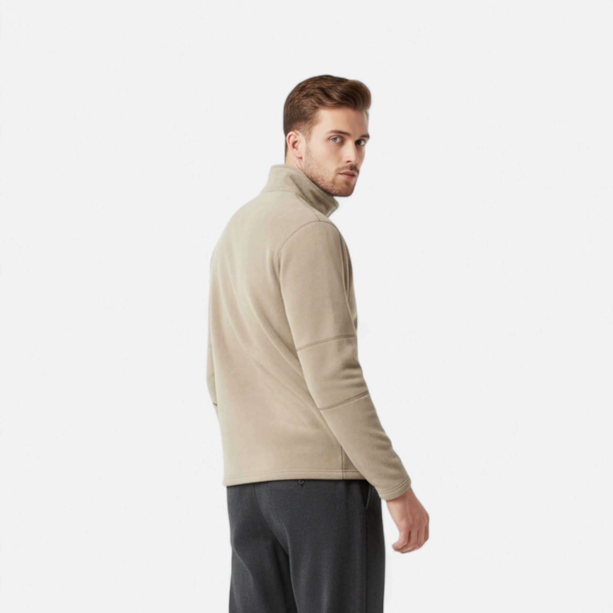 Ancienne Monde | Pull Zippé Homme Polaire Automne-Hiver