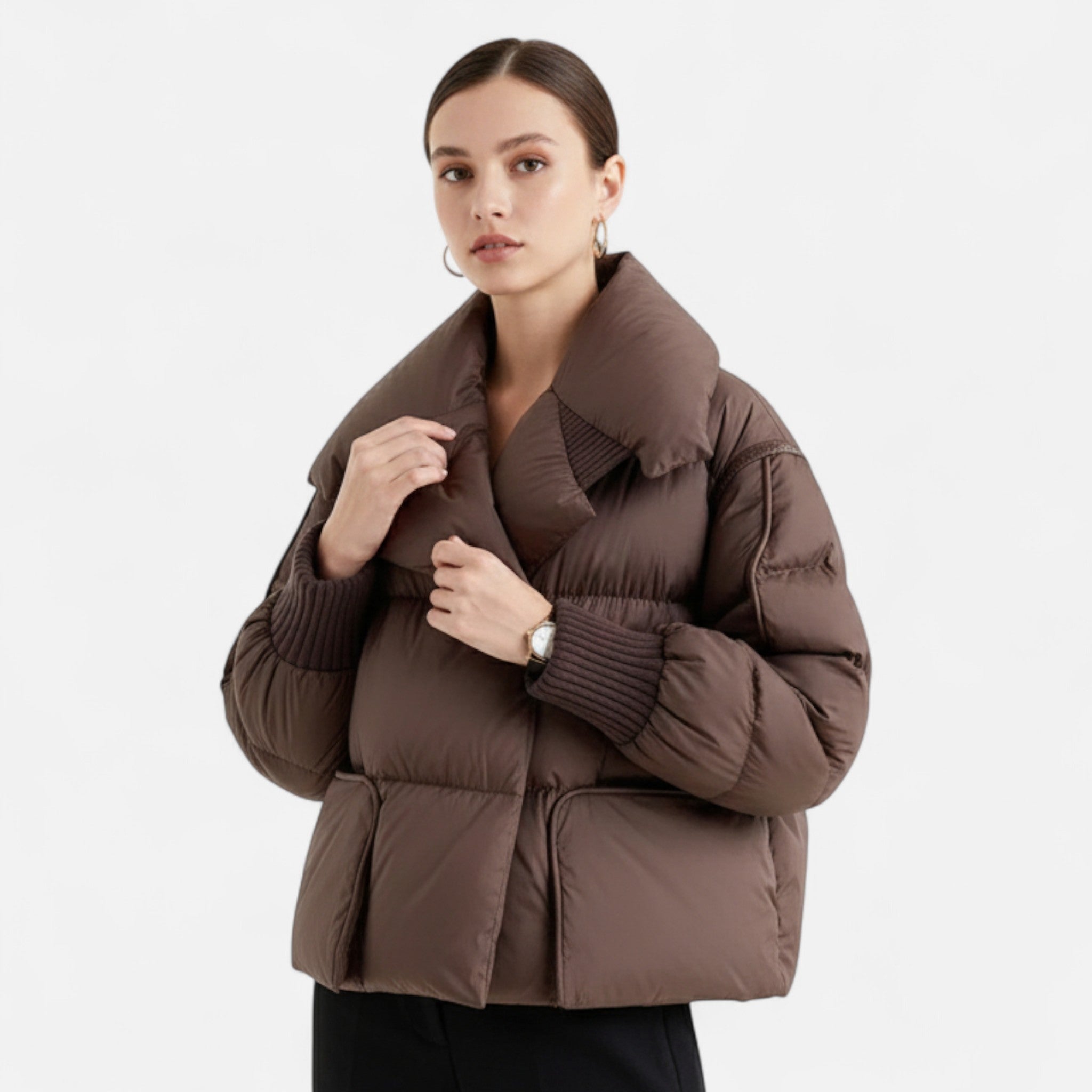 Ancienne Monde | Chaqueta acolchada para mujer 90% plumón con mangas desmontables