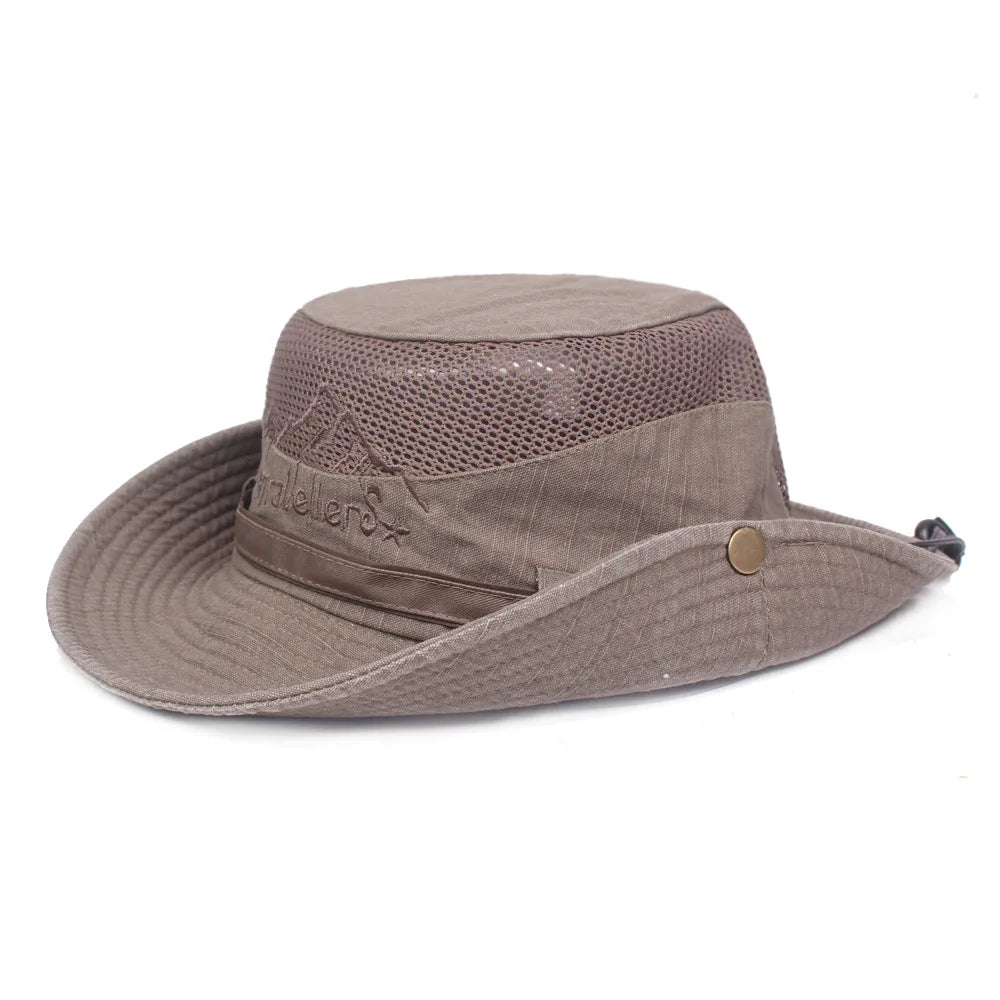 Bucket hat chapeau de brousse respirant pour pêche et randonnée outdoor