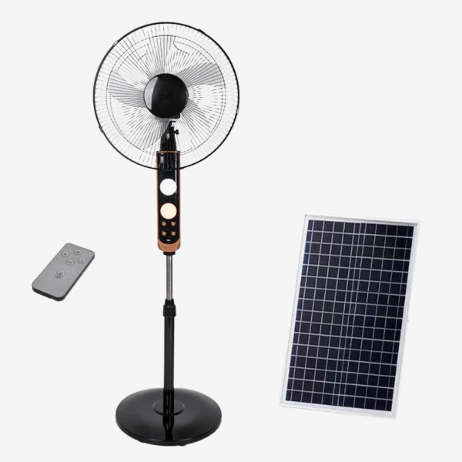 Ventilador de pie con control remoto, oscilación y 3 velocidades