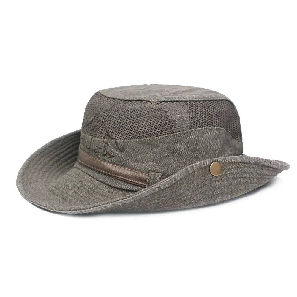 Bucket hat chapeau de brousse respirant pour pêche et randonnée outdoor