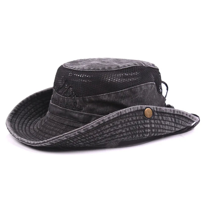 Bucket hat chapeau de brousse respirant pour pêche et randonnée outdoor