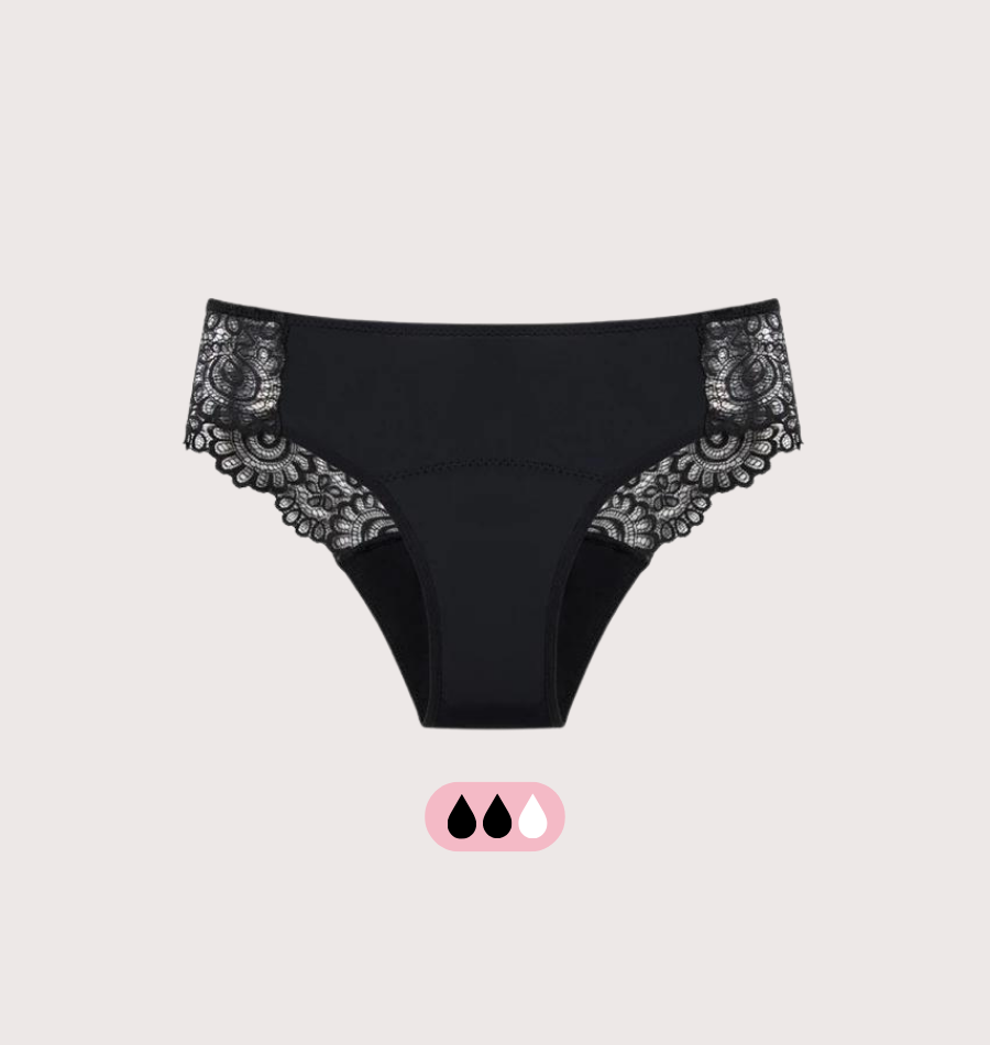 Menstruations-Culotte Hipster mit Spitze für die Periode