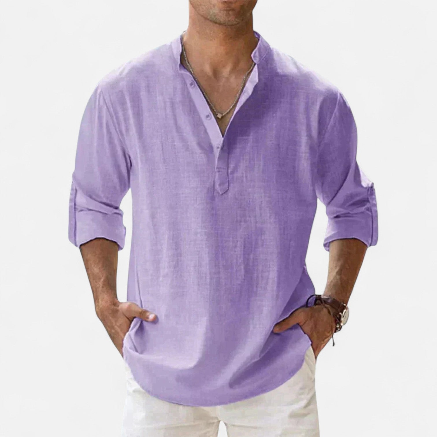 Ancienne Monde | Chemise en Lin à Manches Longues pour Homme – Légèreté Sophistiquée et Élégance Intemporelle