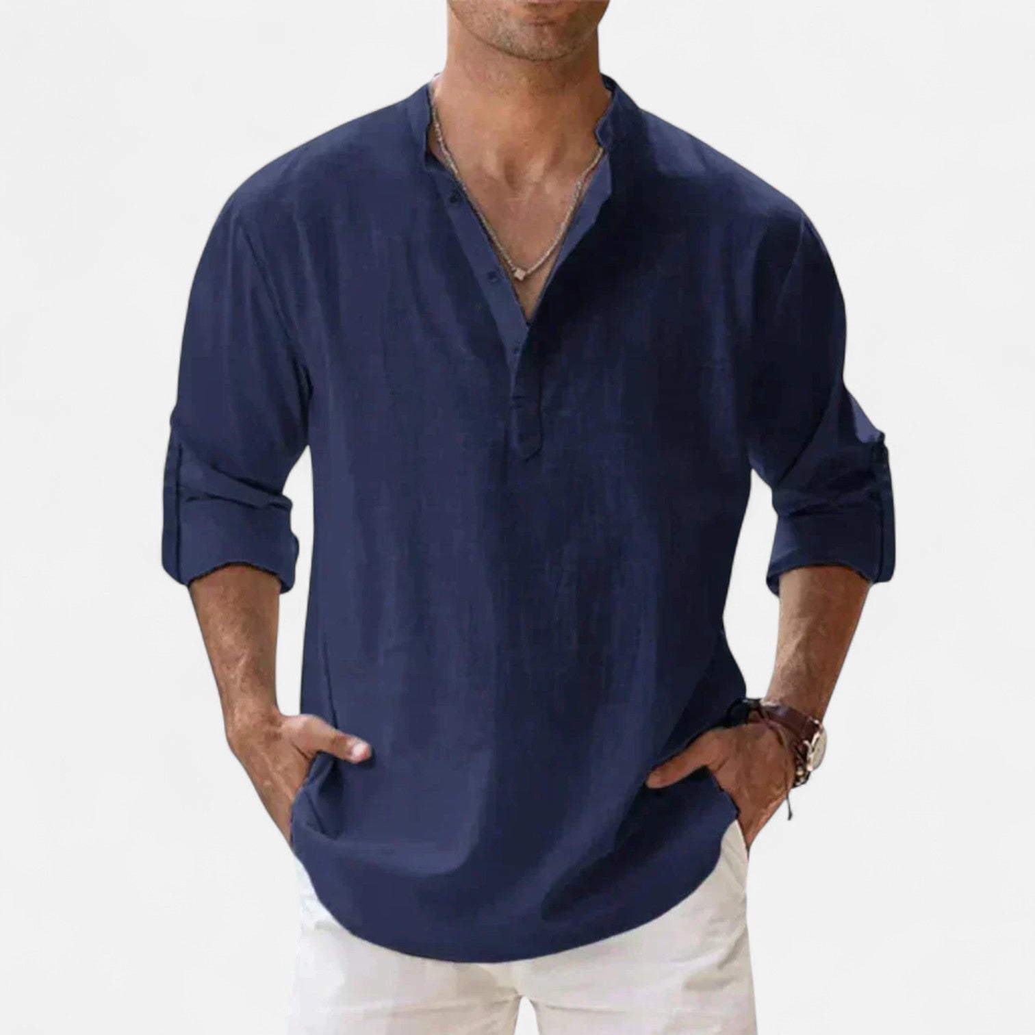 Ancienne Monde | Chemise en Lin à Manches Longues pour Homme – Légèreté Sophistiquée et Élégance Intemporelle