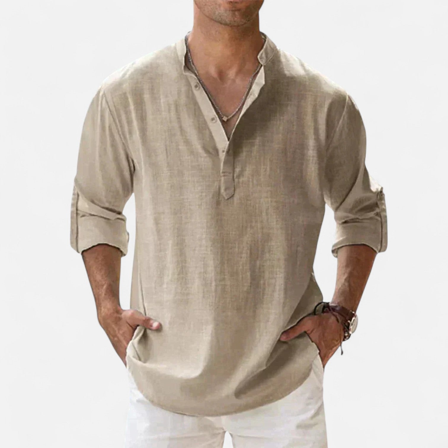 Ancienne Monde | Chemise en Lin à Manches Longues pour Homme – Légèreté Sophistiquée et Élégance Intemporelle