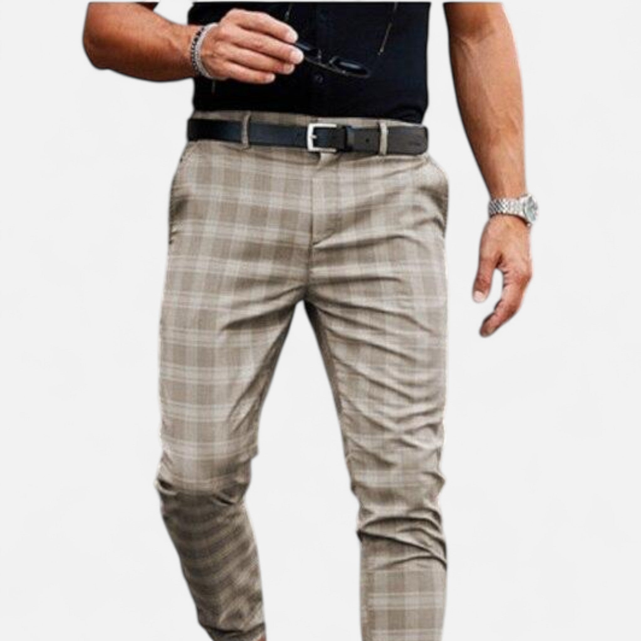 Ancienne Monde | Pantalon Chino Homme à Carreaux Élégance Premium