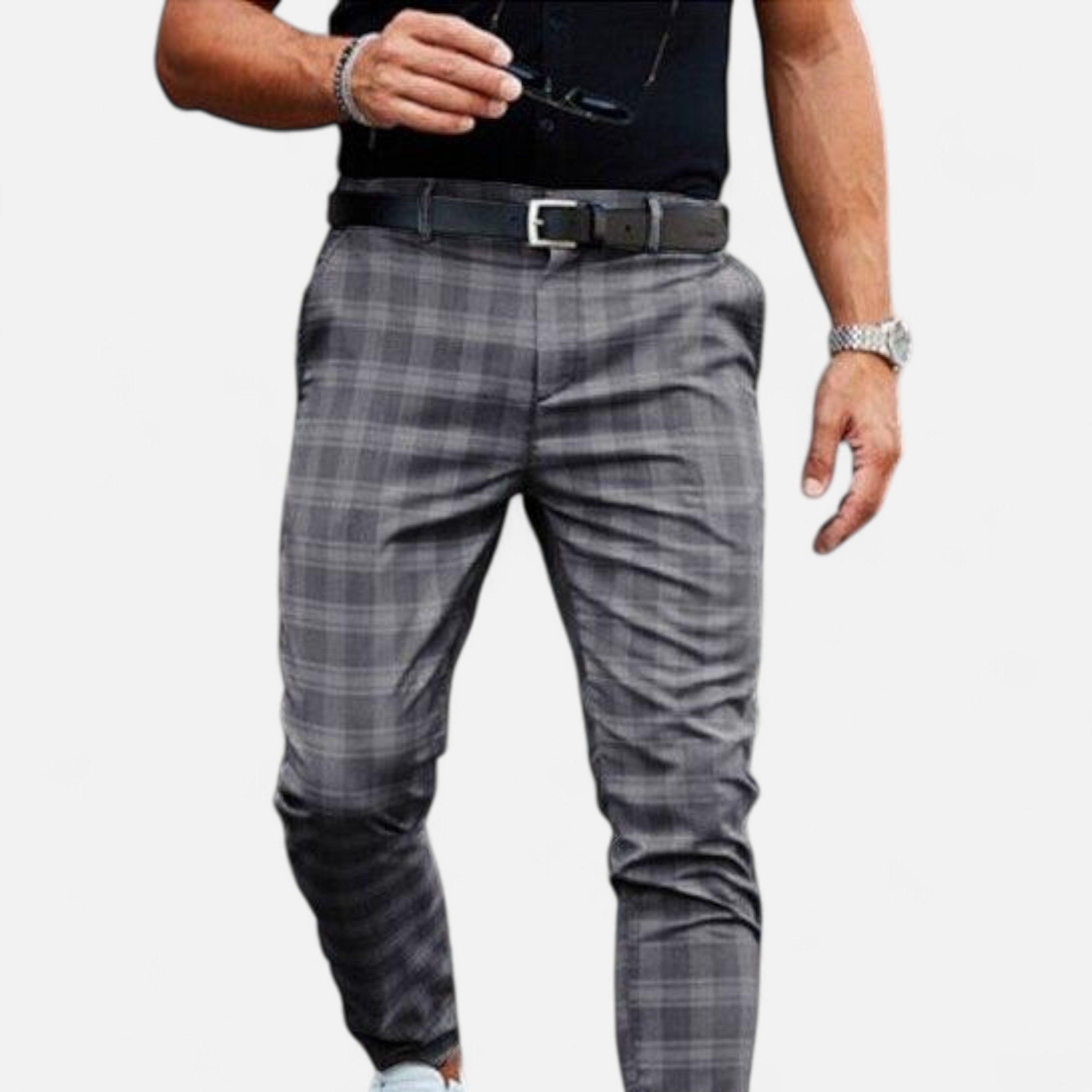 Ancienne Monde | Pantalon Chino Homme à Carreaux Élégance Premium