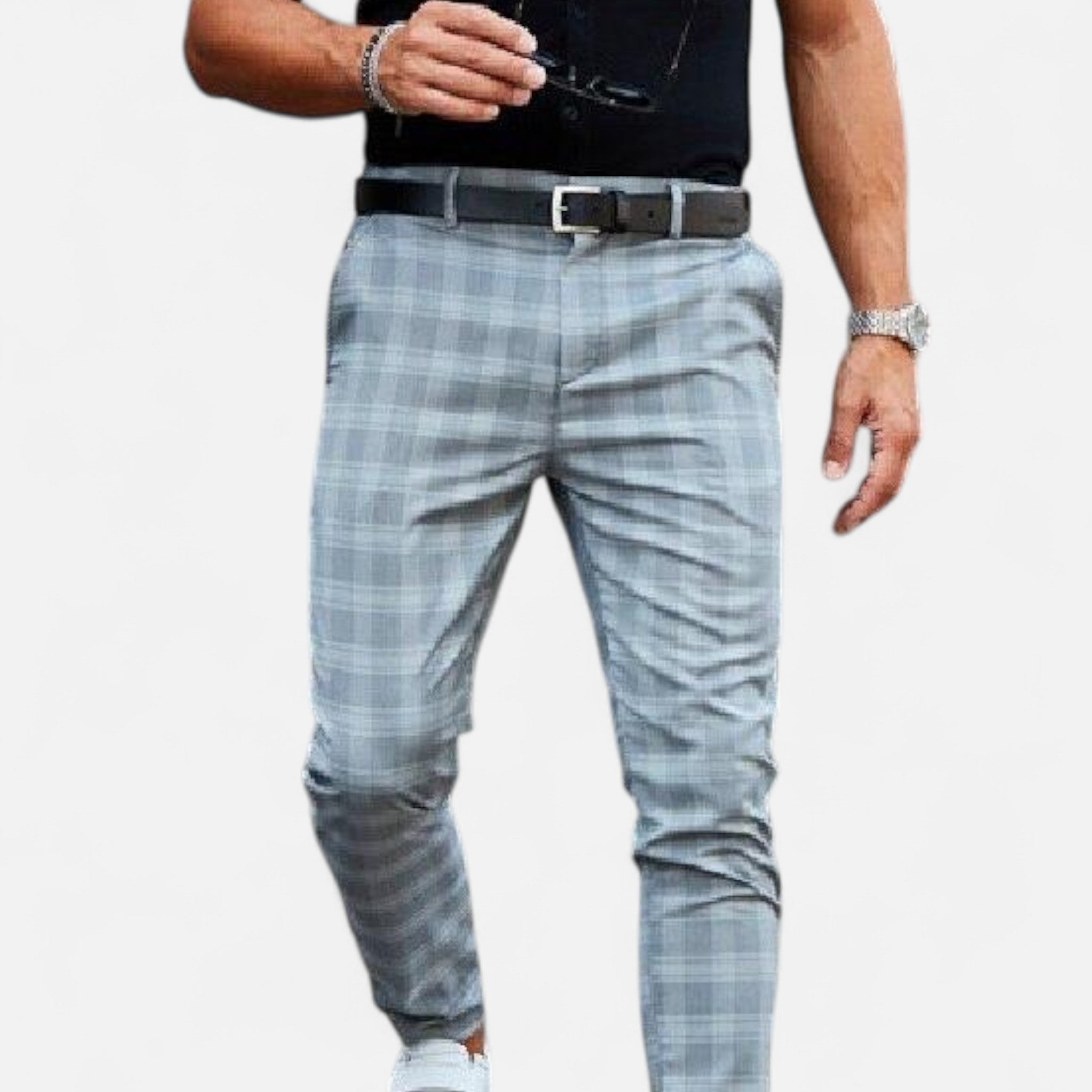 Ancienne Monde | Pantalon Chino Homme à Carreaux Élégance Premium