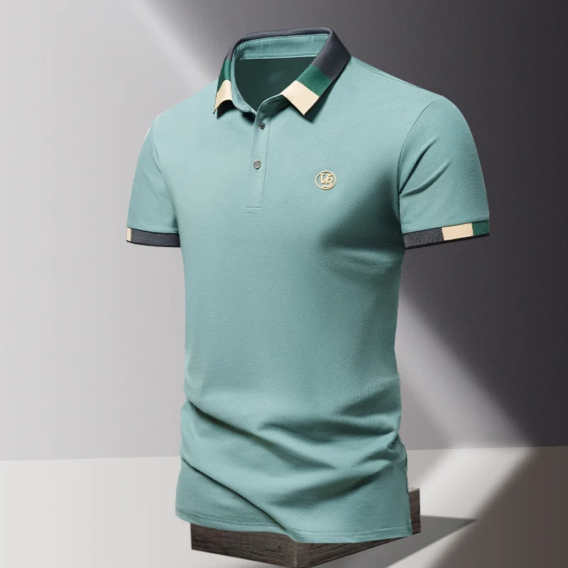 Haut homme polo classique col boutonné confort