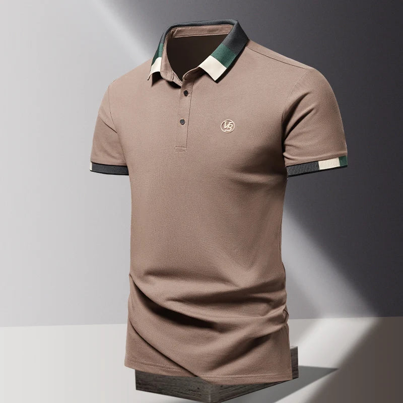 Haut homme polo classique col boutonné confort