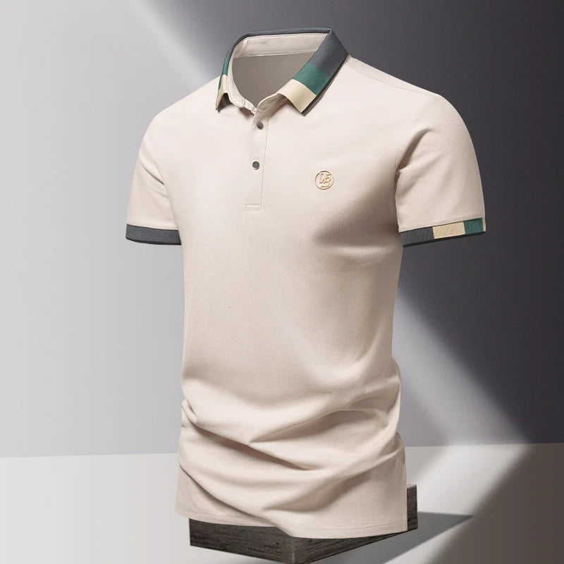 Haut homme polo classique col boutonné confort