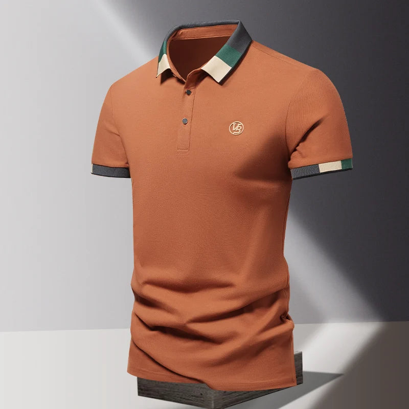 Haut homme polo classique col boutonné confort