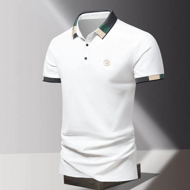 Haut homme polo classique col boutonné confort