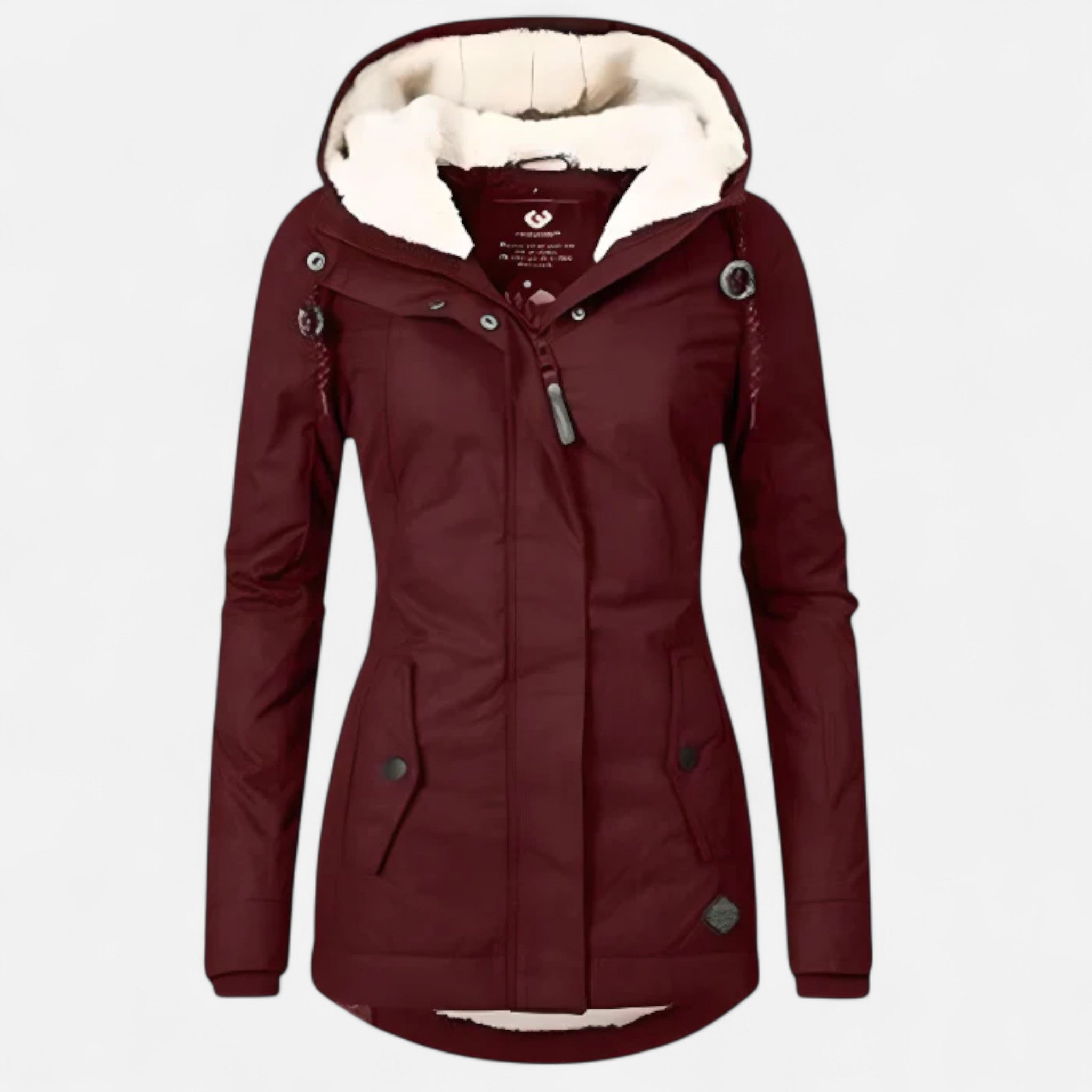 Ancienne Monde | Parka Femme Zippée à Capuche Coupe Ample