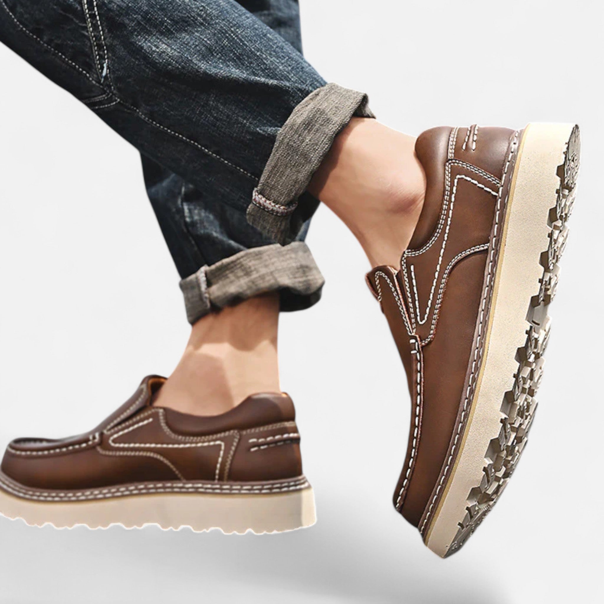 Ancienne Monde | Mocassins Homme Monza en Cuir Classique