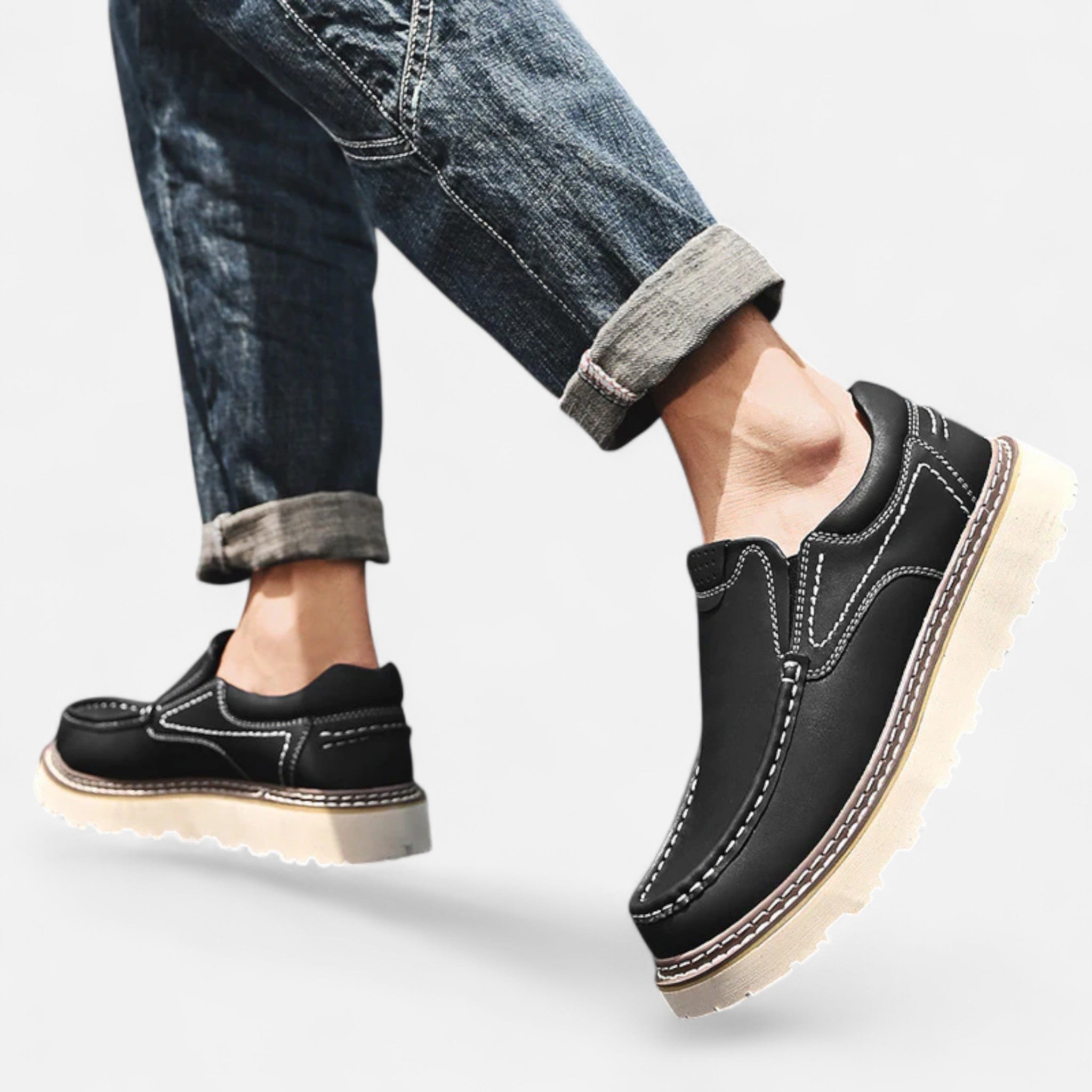 Ancienne Monde | Mocassins Homme Monza en Cuir Classique