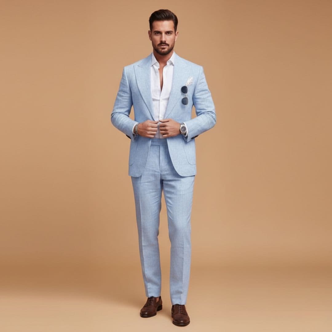 Slim men's suit | blazer set with notch lapel