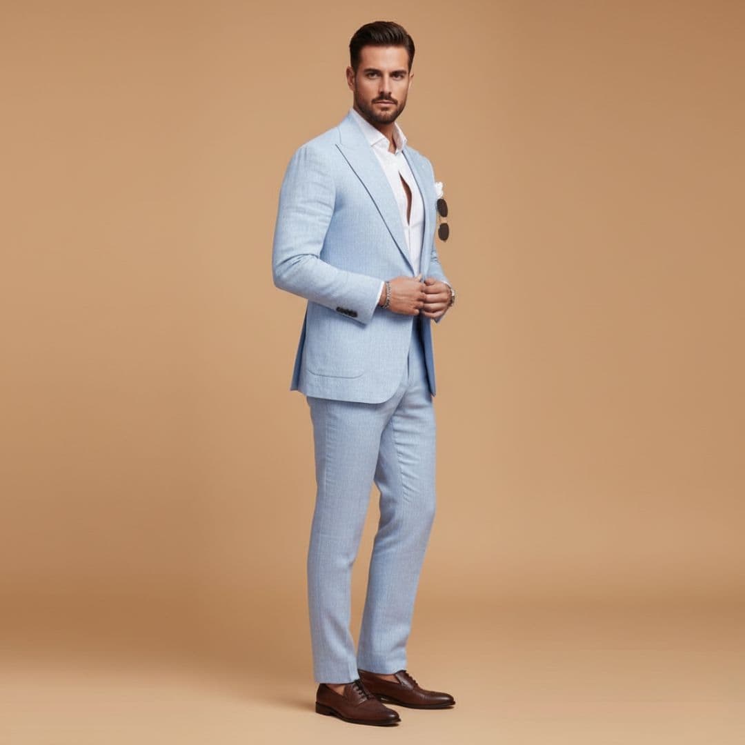 Slim men's suit | blazer set with notch lapel
