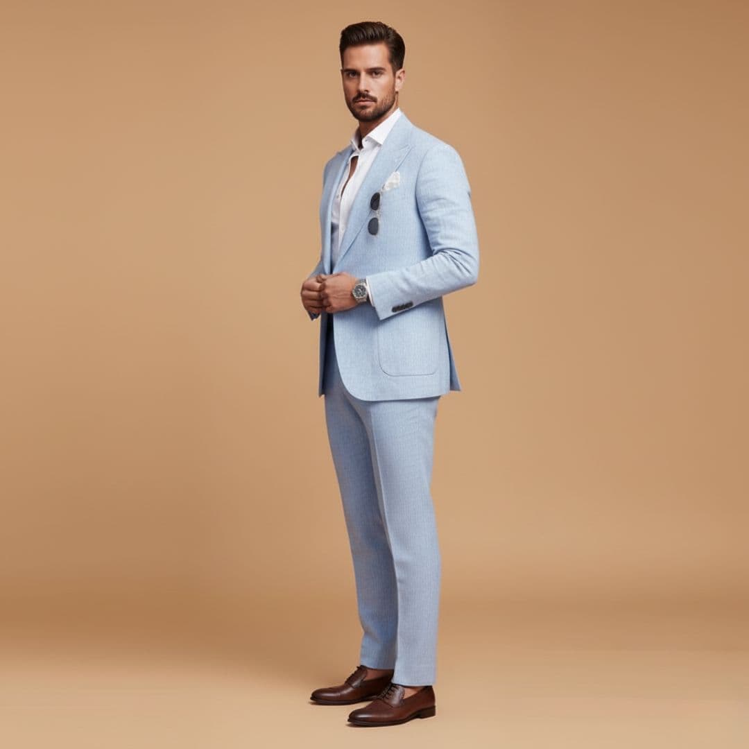 Slim men's suit | blazer set with notch lapel