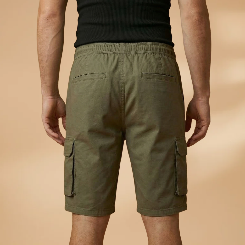 Bermuda hiking cargo shorts | loose fit with elastic waistband for leisure