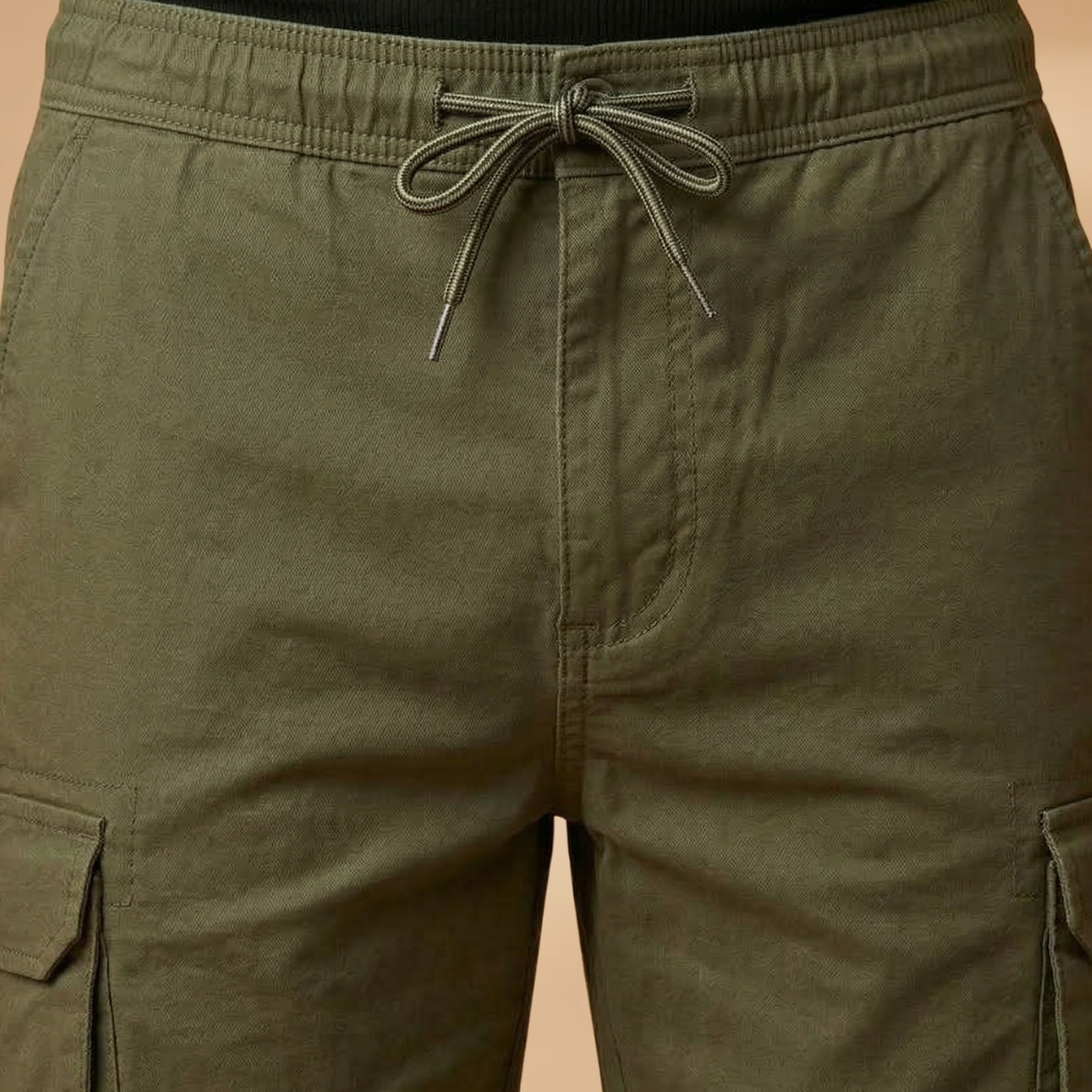 Bermuda hiking cargo shorts | loose fit with elastic waistband for leisure