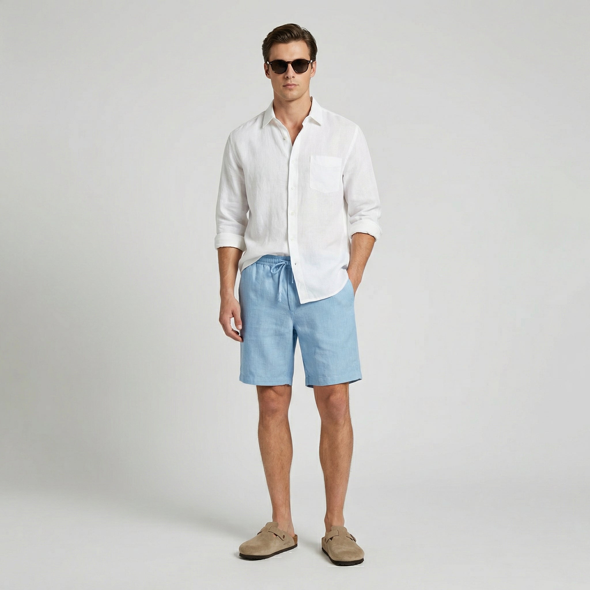 Men's short linen pants | lightweight vacation bottoms