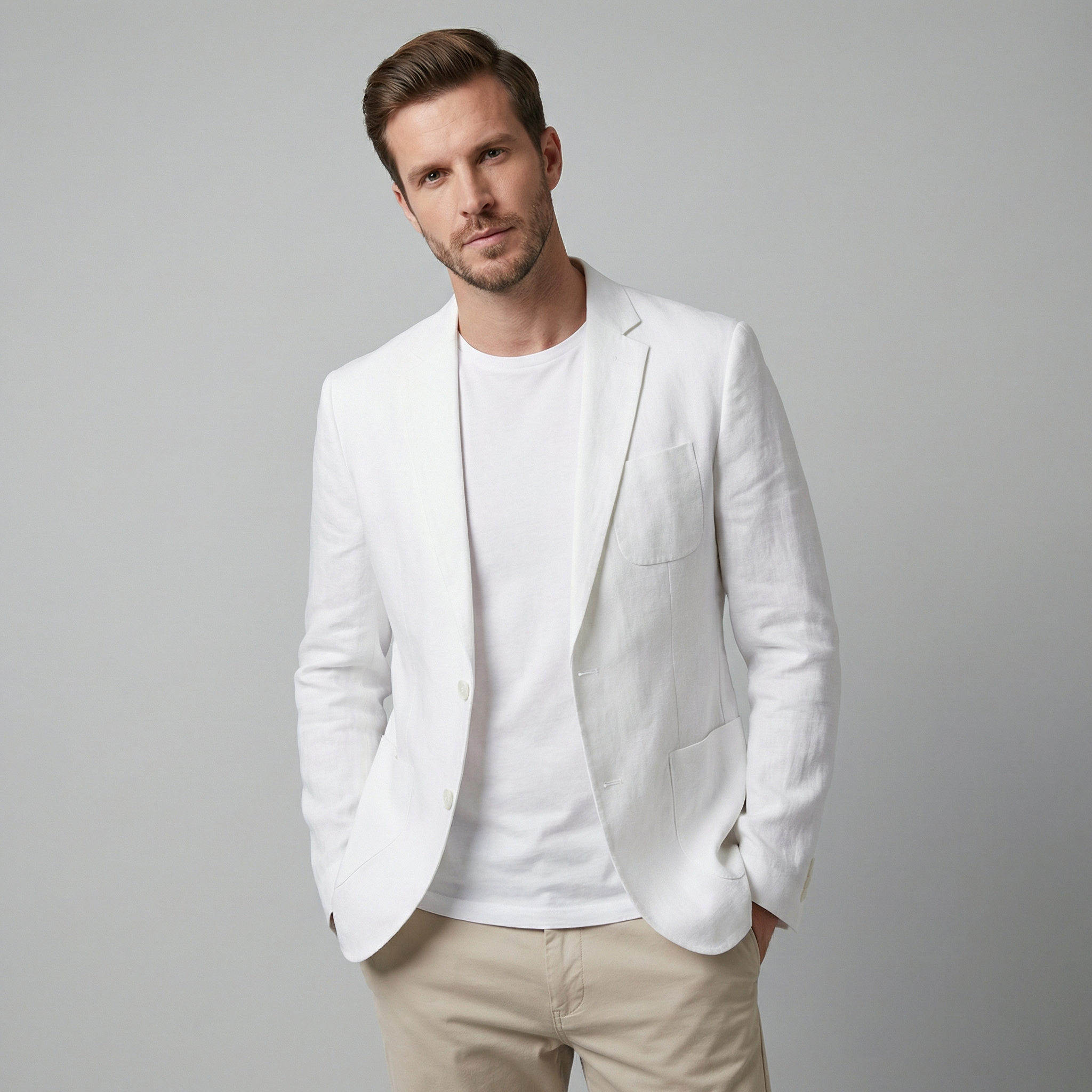 Men's linen jacket | elegant holiday blazer