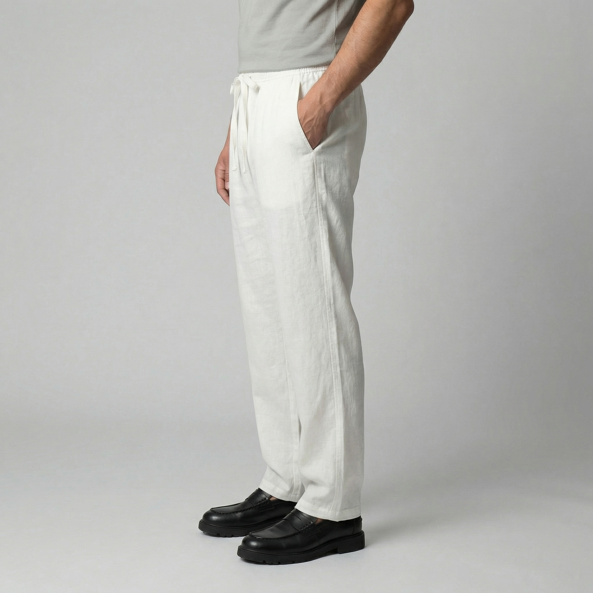 Slim linen pants | men's beach bottoms