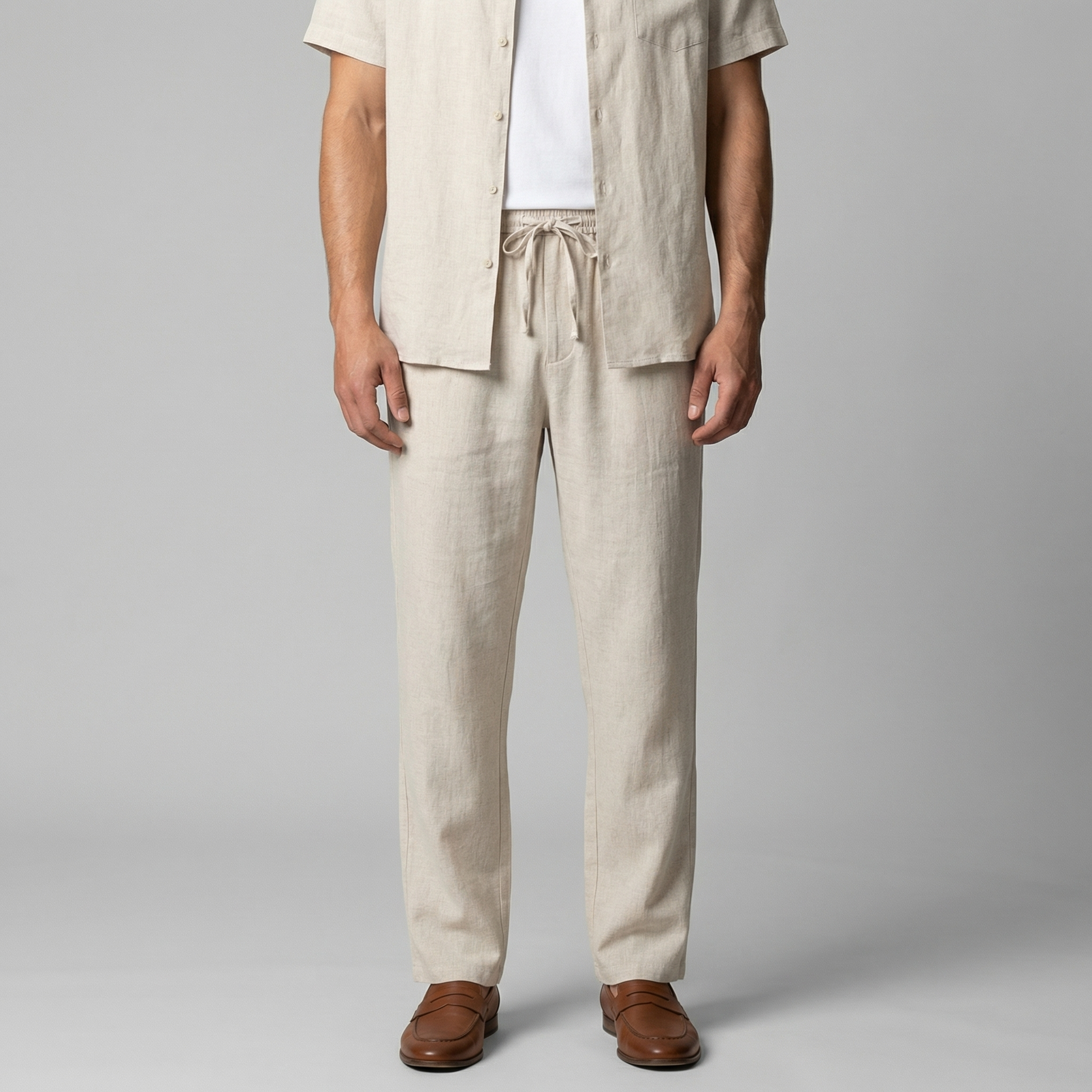 Slim linen pants | men's beach bottoms