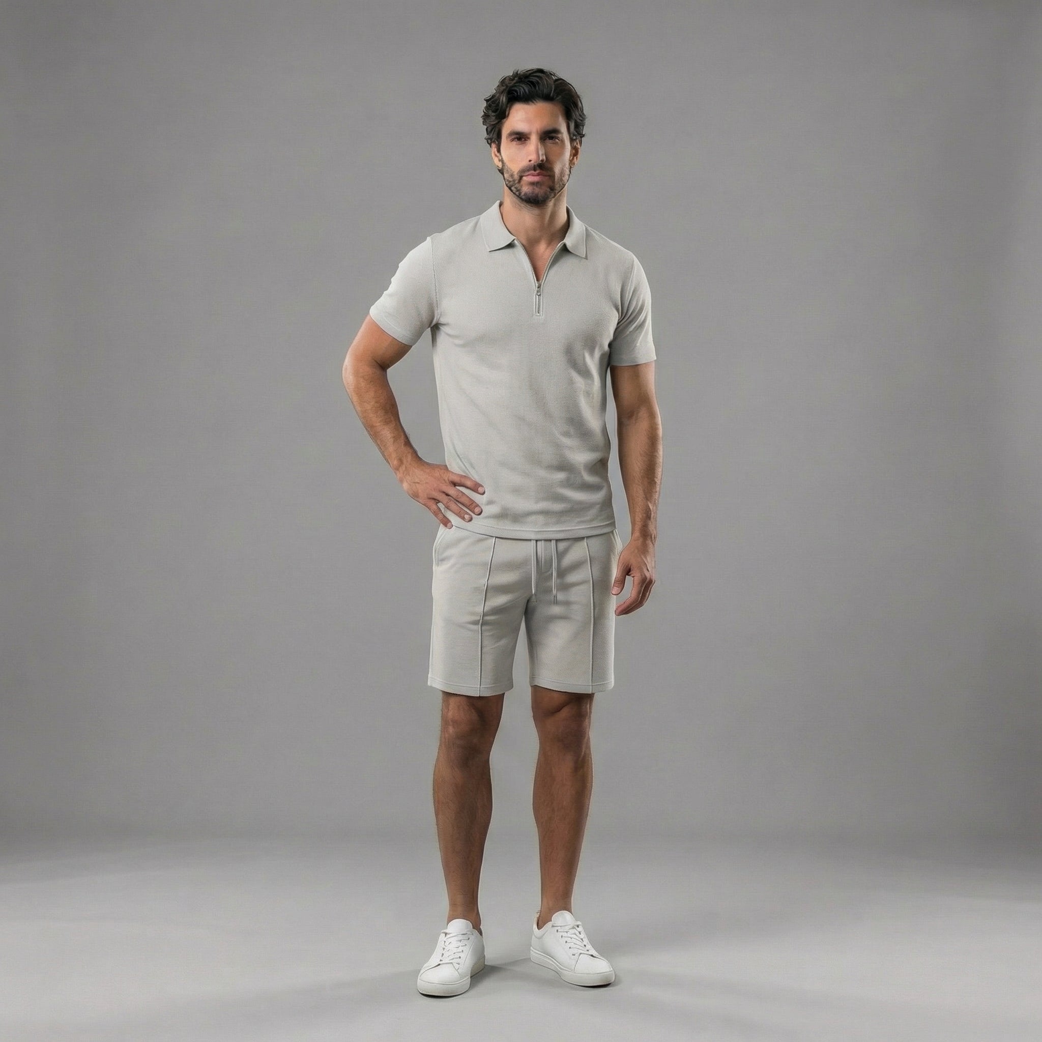 Men's short polo | summer knit set